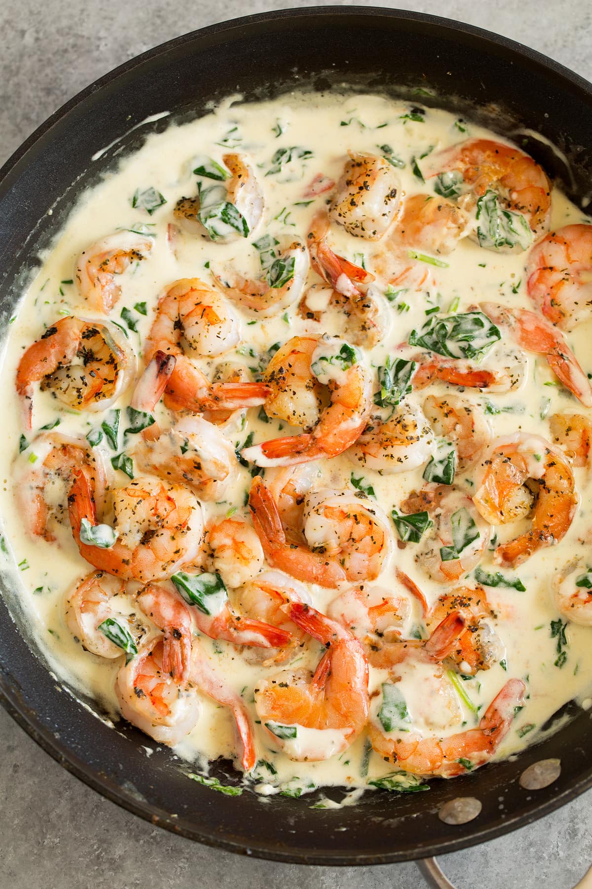 Stovetop Lemon-Garlic Shrimp with Spinach and Feta