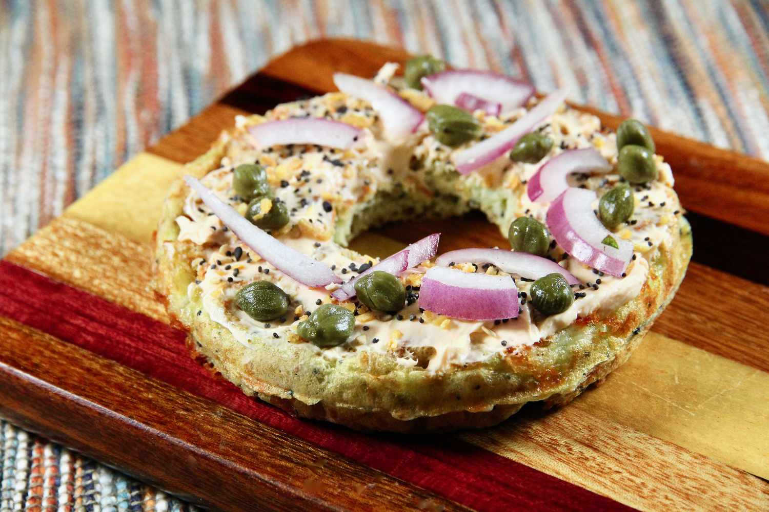 Savory Herb Chaffle with Smoked Salmon