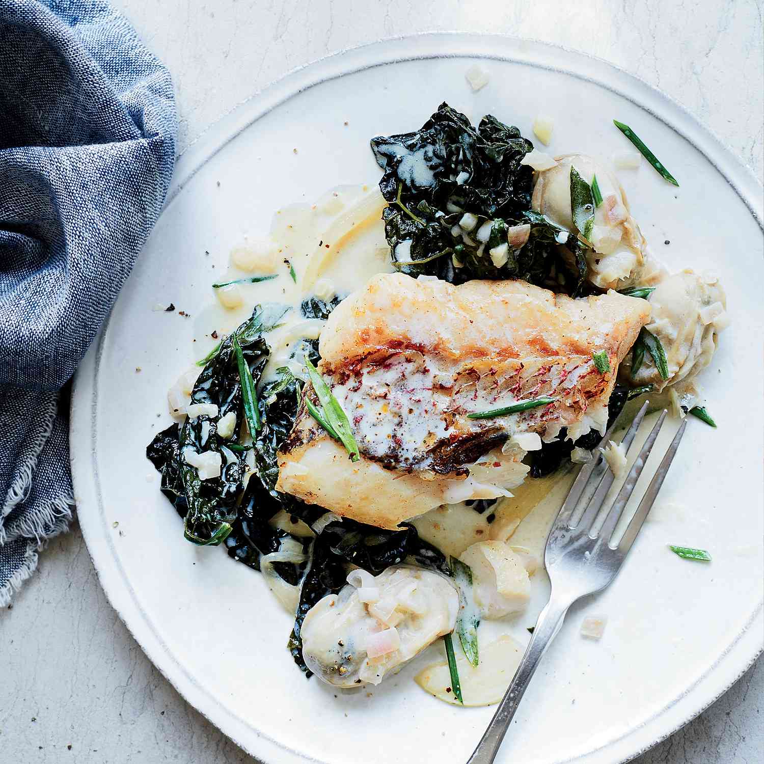 Pan-Seared Rockfish with Coastal Herb Salsa Verde