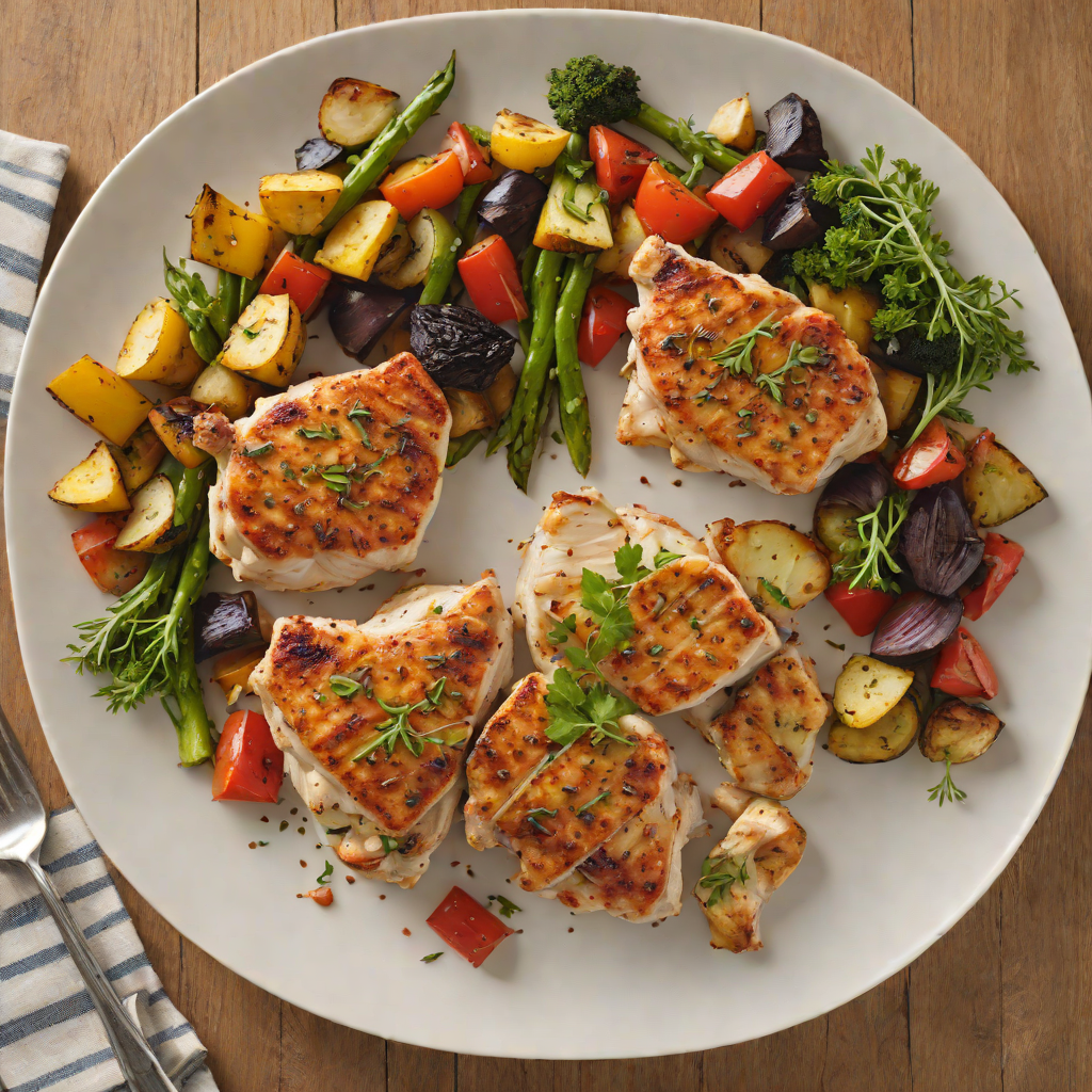 Pan-Seared Chicken with Abilene Spiced Rub and Roasted Vegetables
