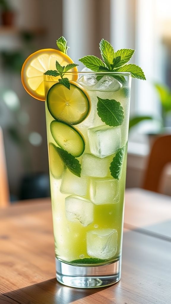 No-Cook Citrus Mint Cooler with Ginger Sparkle
