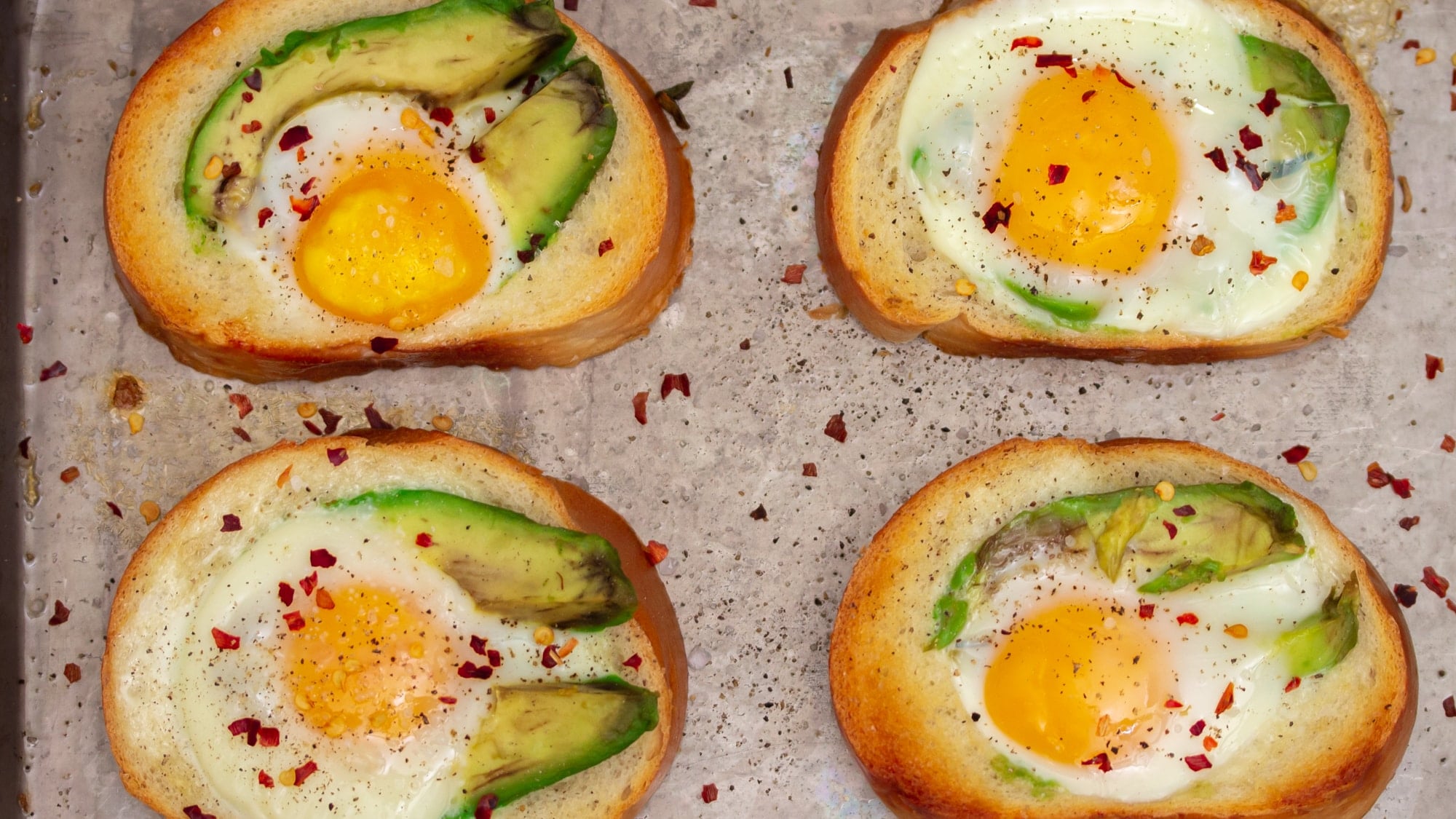 Maple-Bacon Crusted Baked Eggs with Avocado Toast
