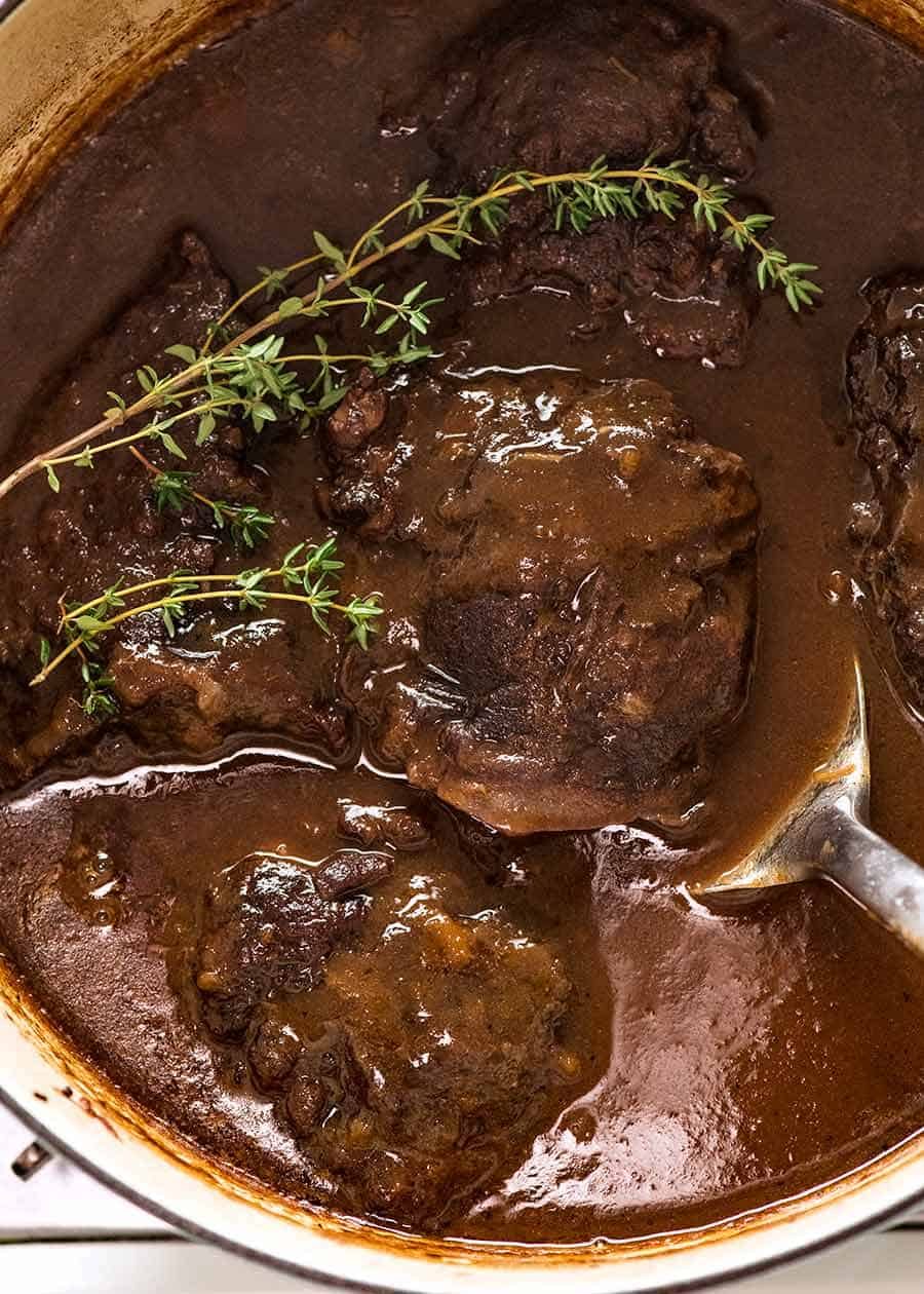 Slow-Cooked Beef Brisket with Red Wine Reduction