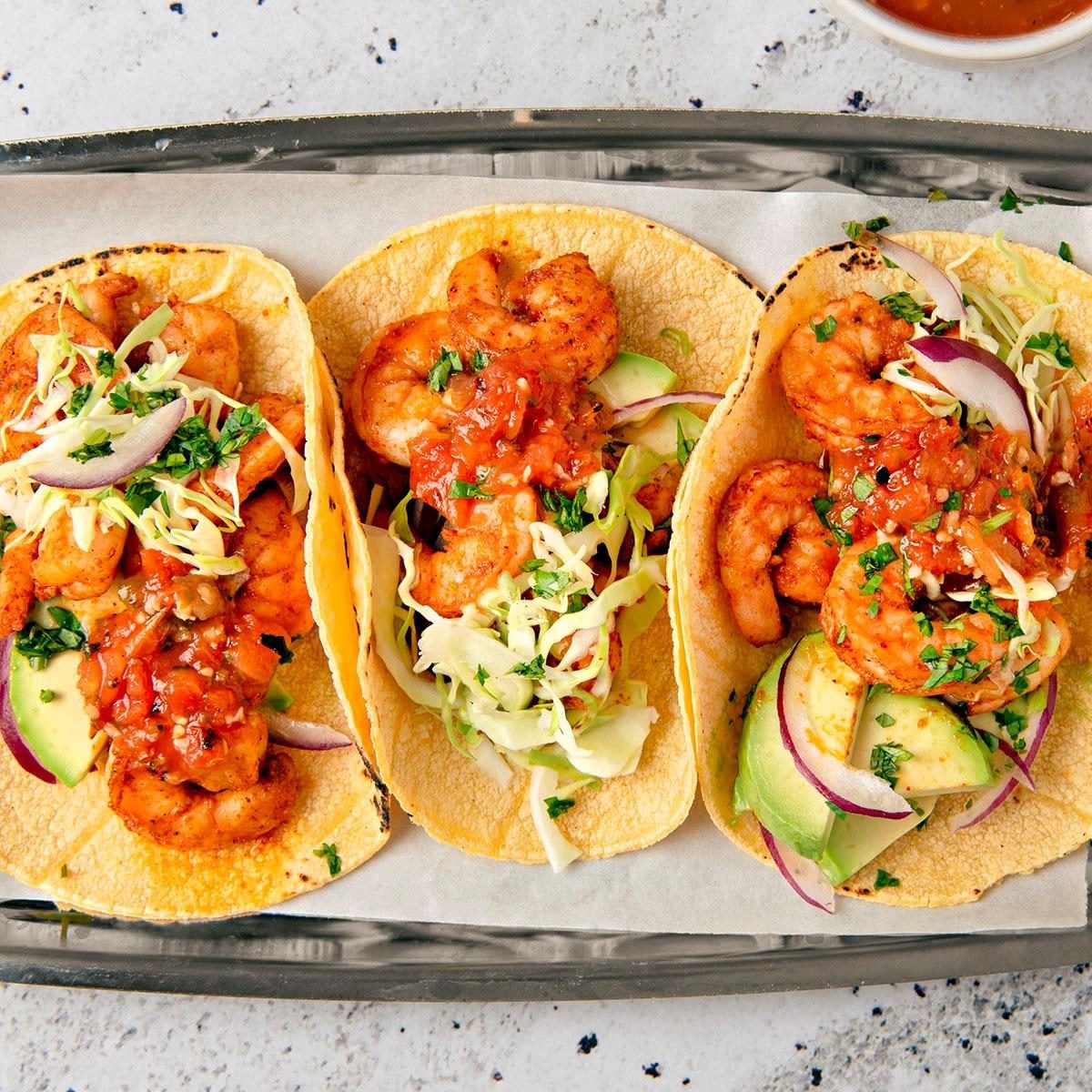 Honey-Lime Shrimp Tacos with Cabbage Slaw