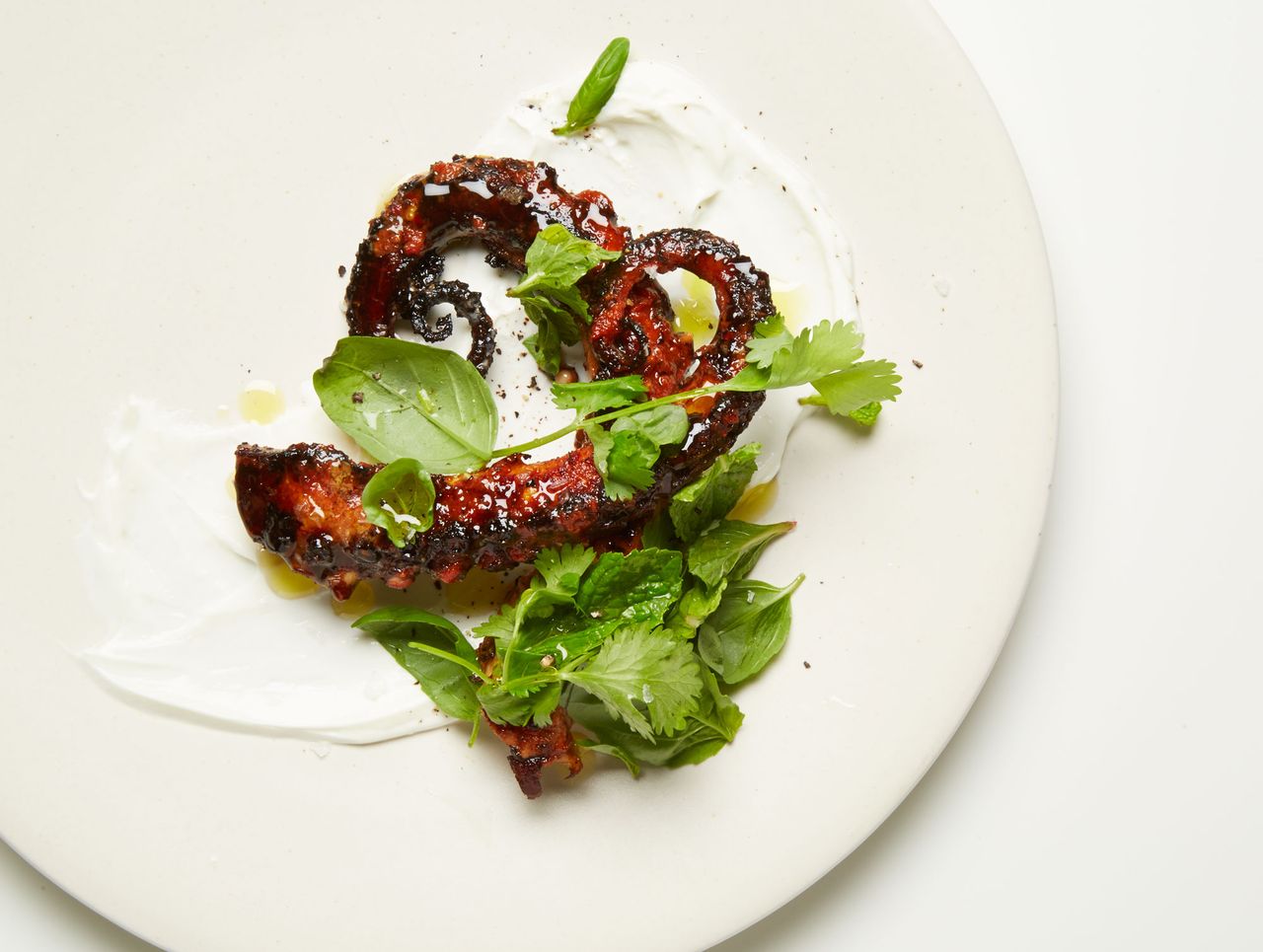 Pan-Seared Octopus with Garlic and Red Wine Vinegar Sauce