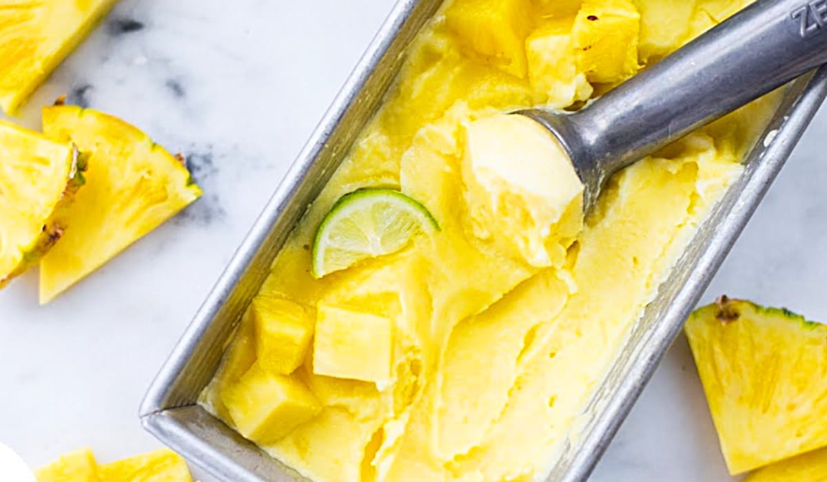 Rum-Infused Pineapple Sorbet