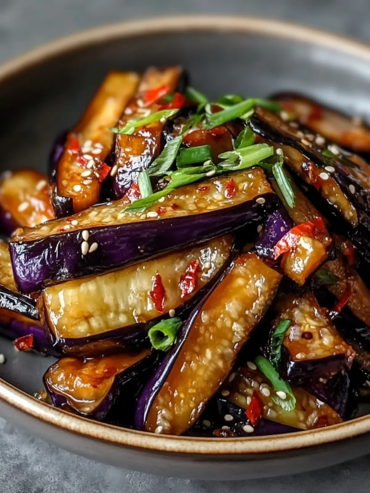 Sautéed Asian Eggplant with Garlic Soy Glaze
