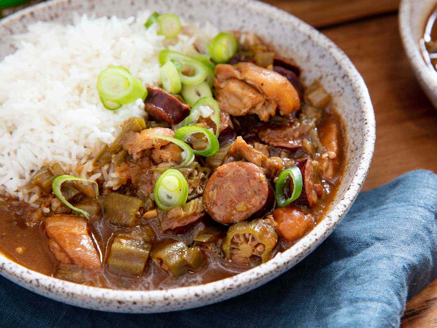 Coastal Alabama Vegetable Gumbo with Okra and Andouille