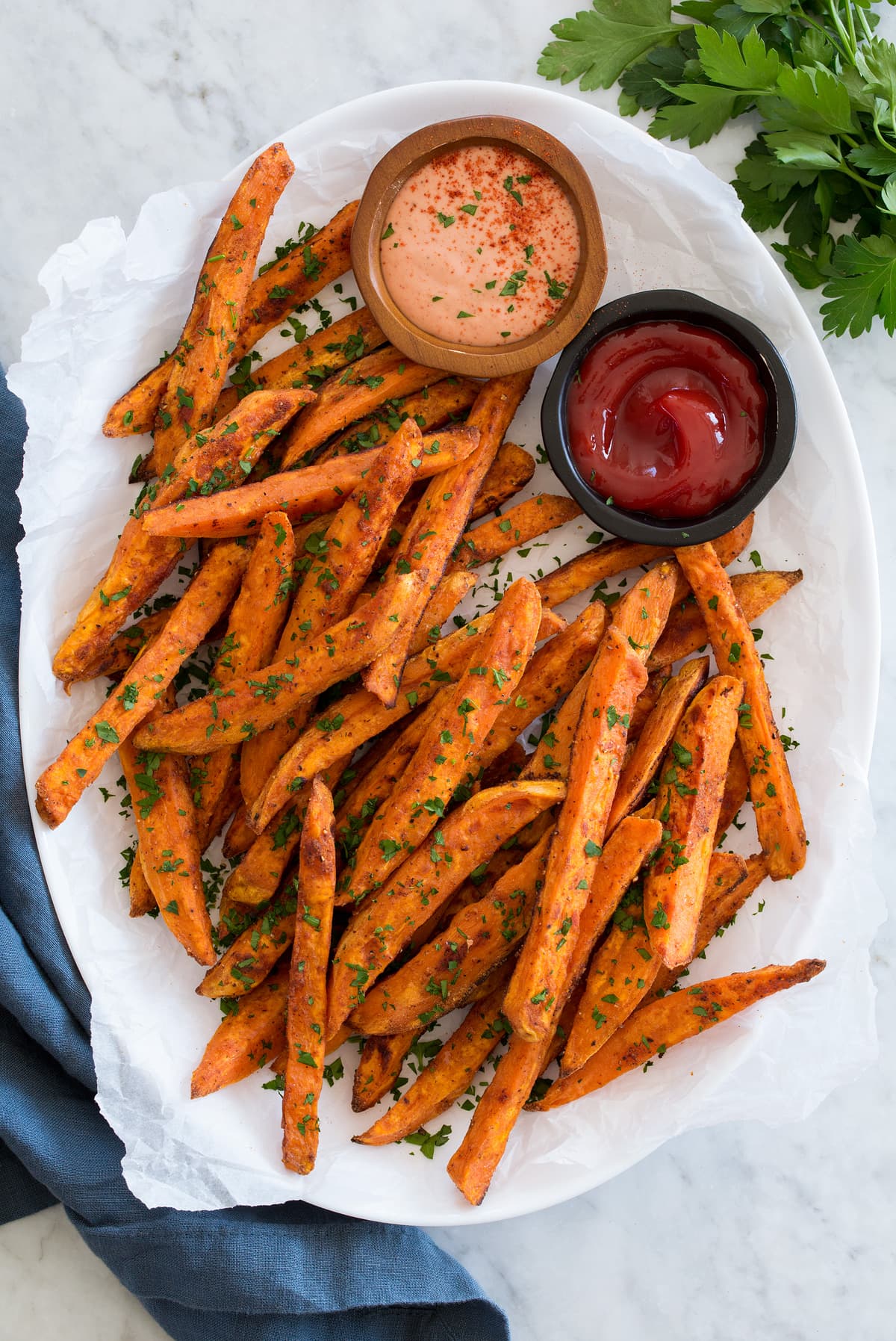 Oven-Roasted Sweet Potato Fries with Cinnamon Sugar Dust