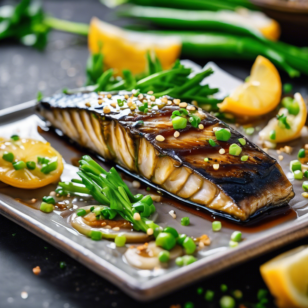 Kyoto-Style Grilled Mackerel with Shiso Miso Glaze