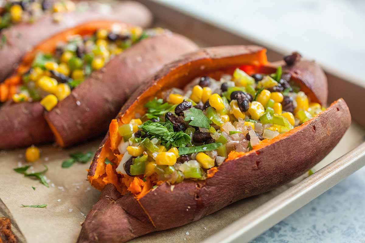 Baked Southwestern Stuffed Sweet Potatoes