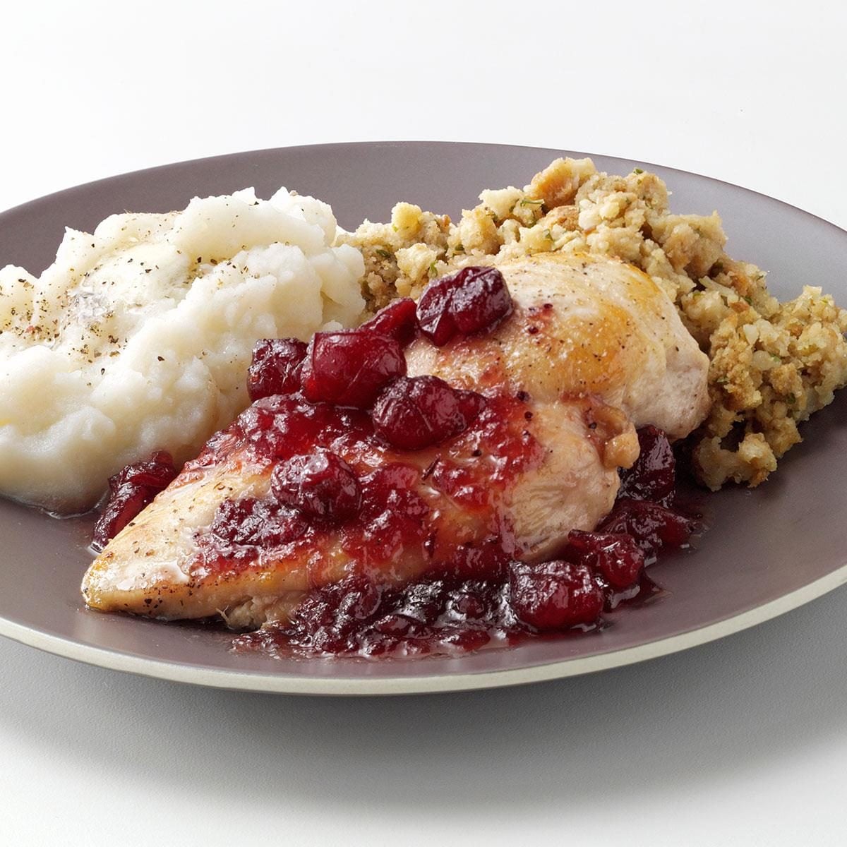 Stovetop Cranberry-Maple Chicken with Michigan Apples