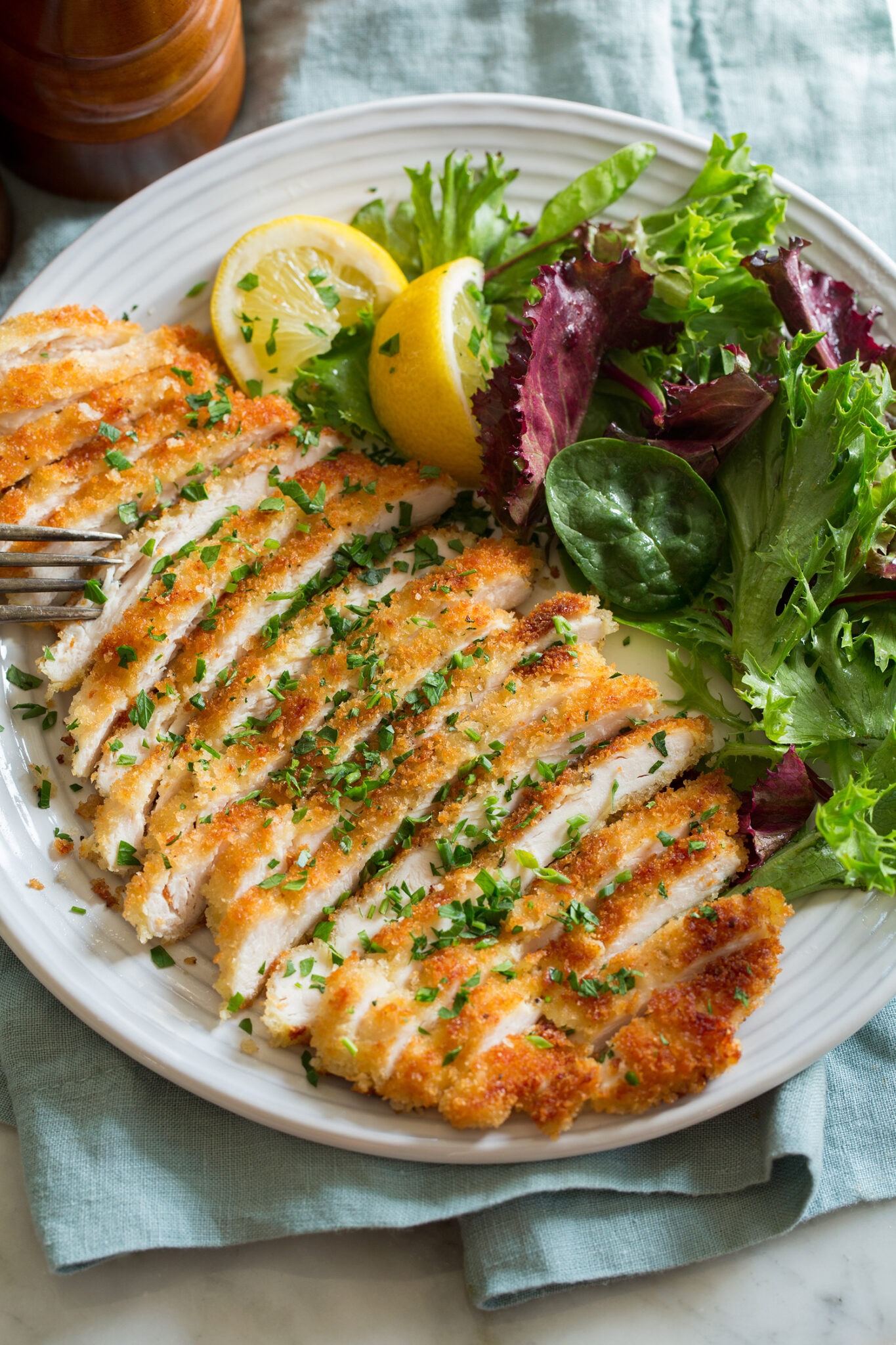 Crispy Pan-Fried Pork Schnitzel with Lemon and Parsley