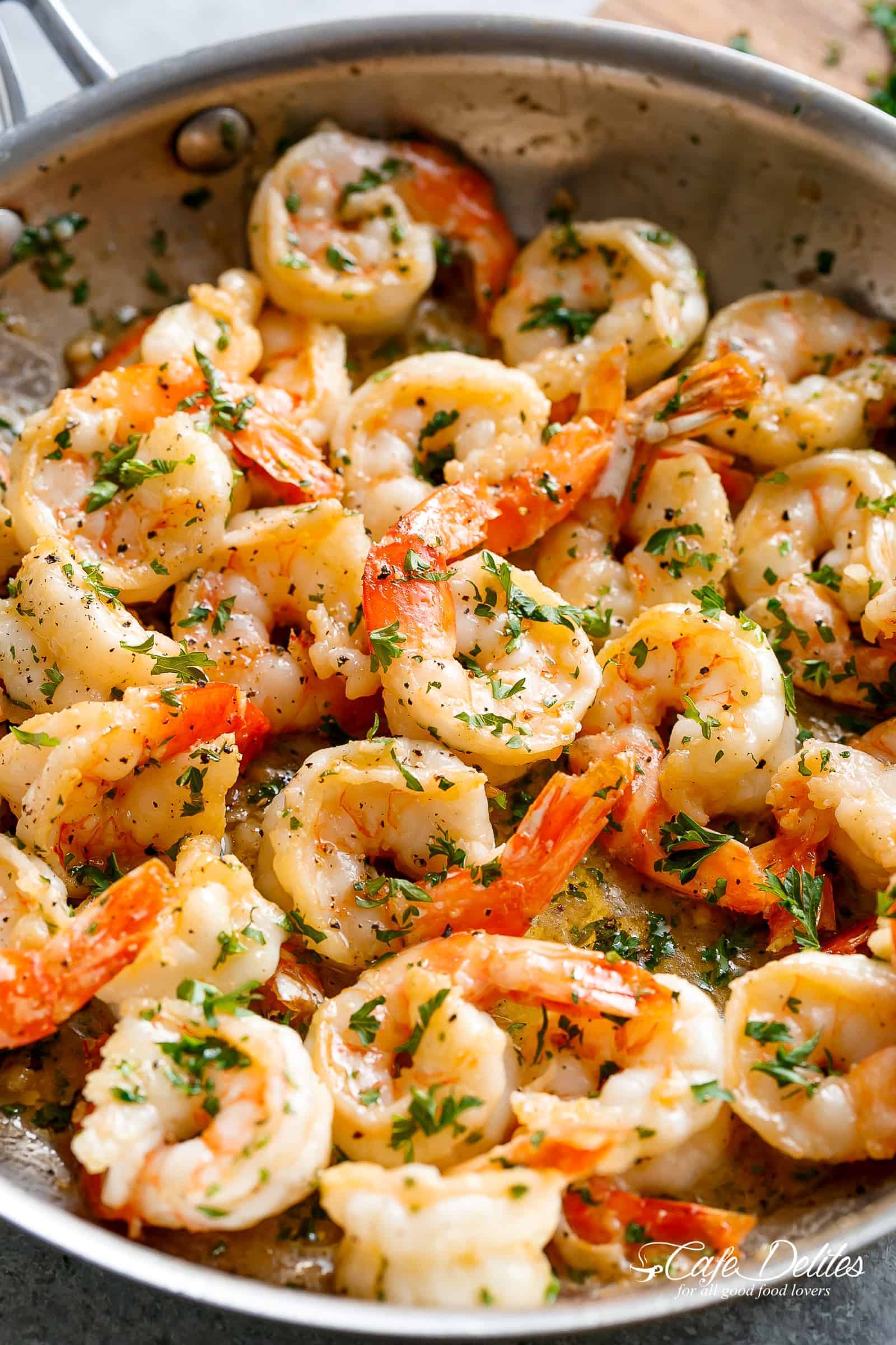 Sautéed Shrimp with Garlic and Slaw