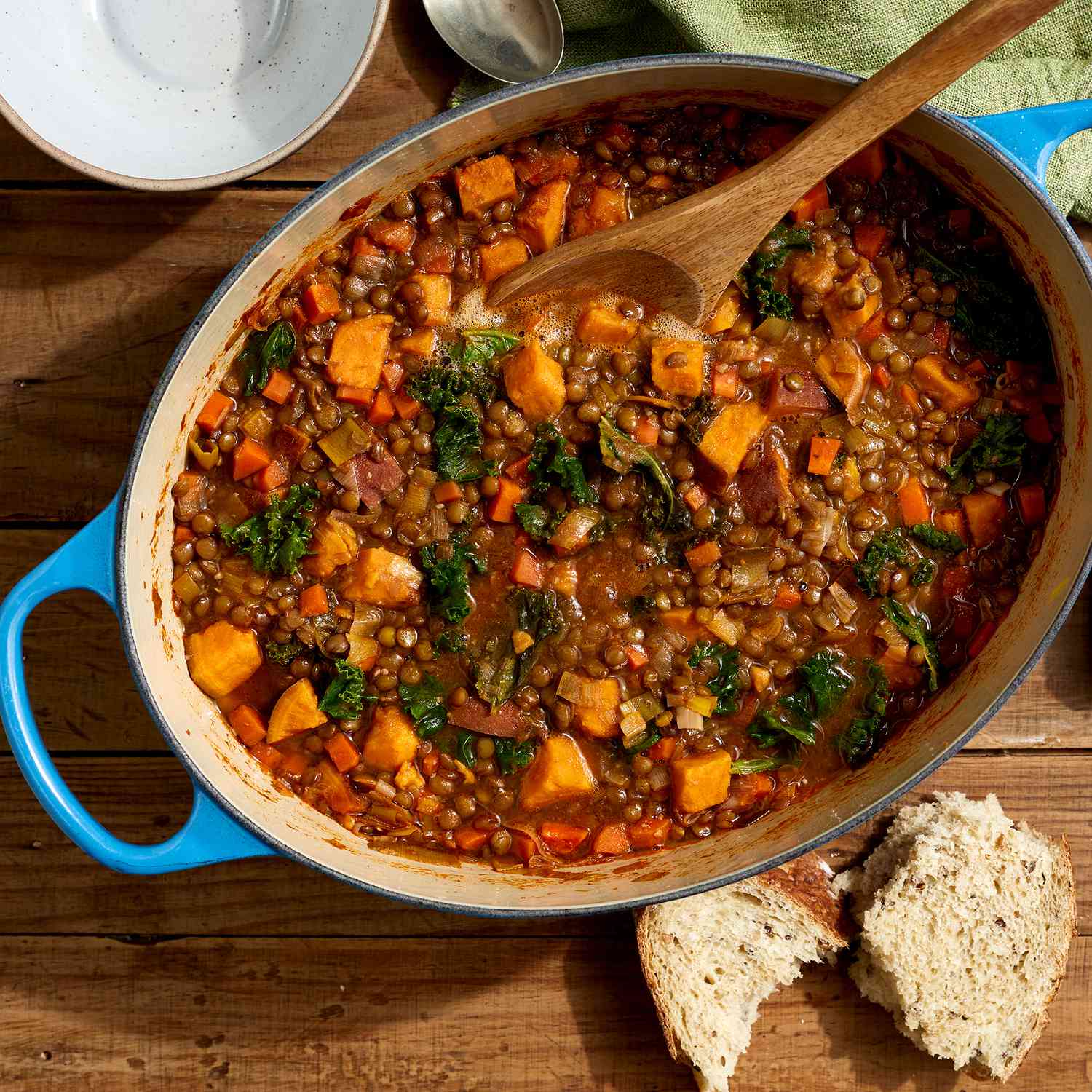 Slow-Cooked Lentil and Collard Green Stew