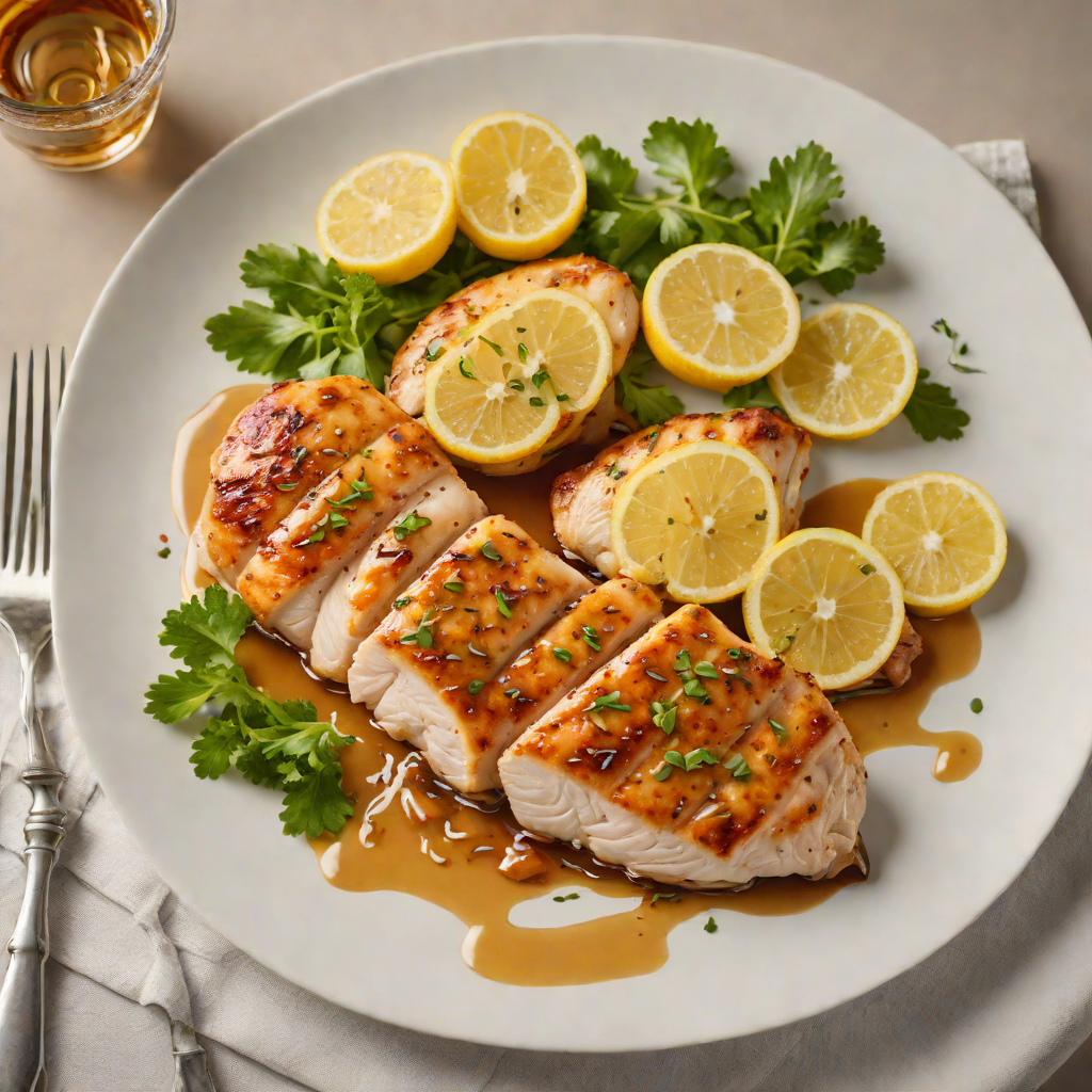 Pan-Seared Chicken Breast with Half-Honey Lemon Glaze