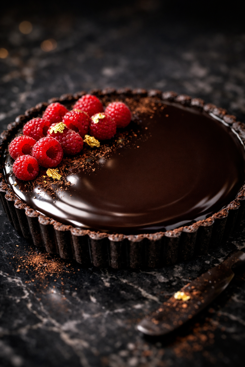 Bon Bon Truffle Tarts with Dark Chocolate Ganache