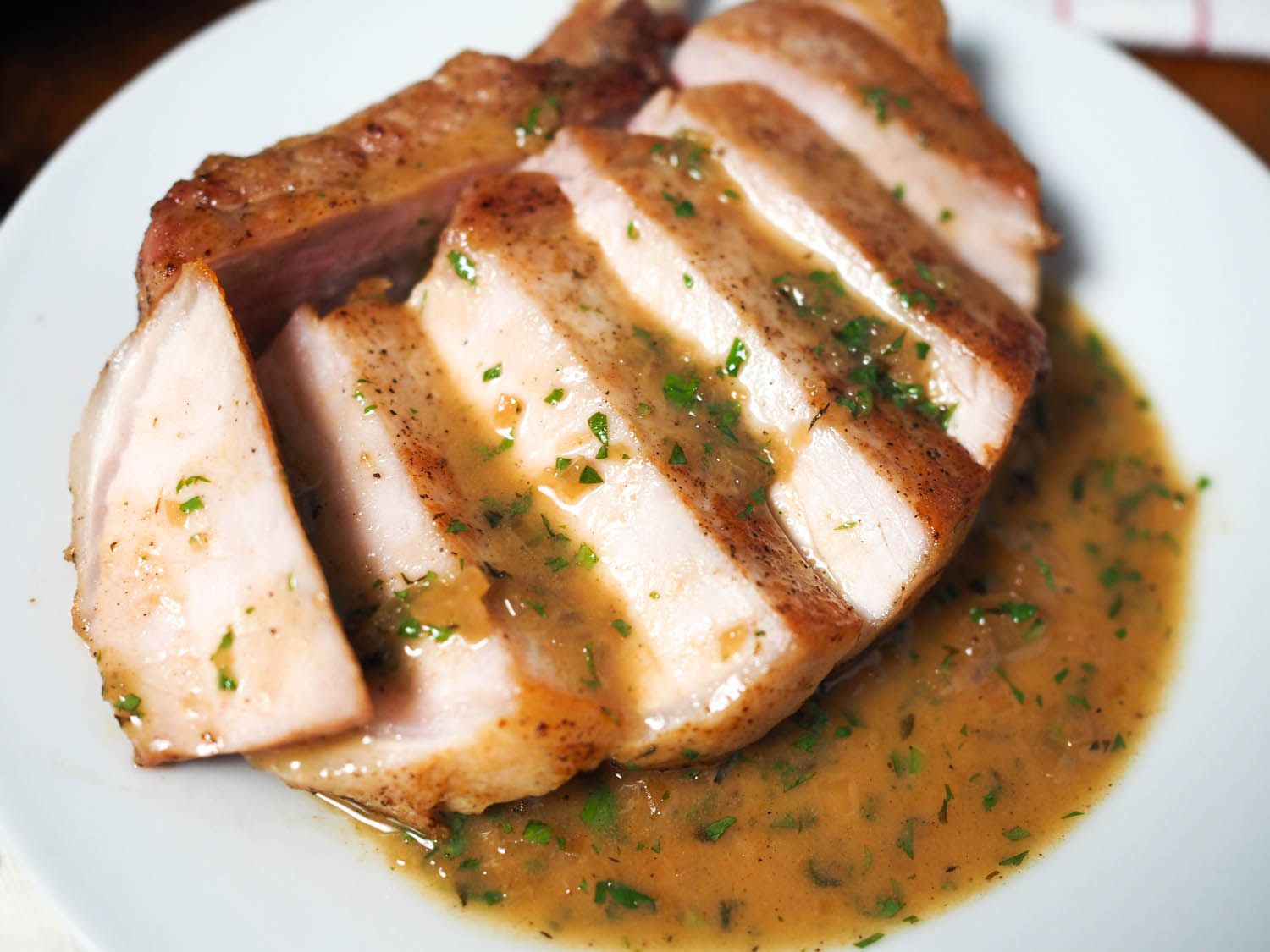 Pan-Fried Pork Chops with Cider and Shallot Sauce