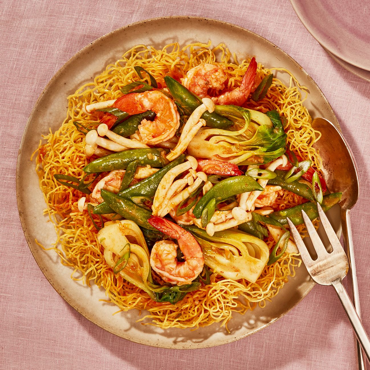 Stir-Fried Vietnamese Rice Noodles with Lemongrass and Shrimp