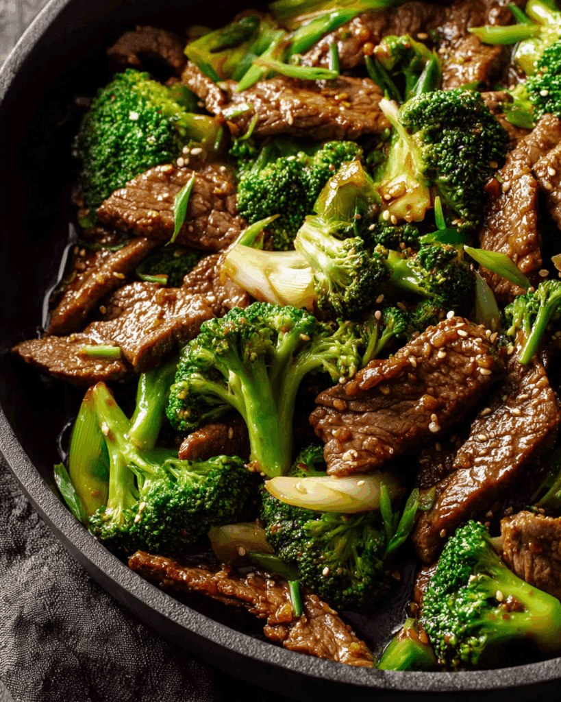 Beef Stir-Fry with Broccoli and Carrots in Ginger-Garlic Sauce