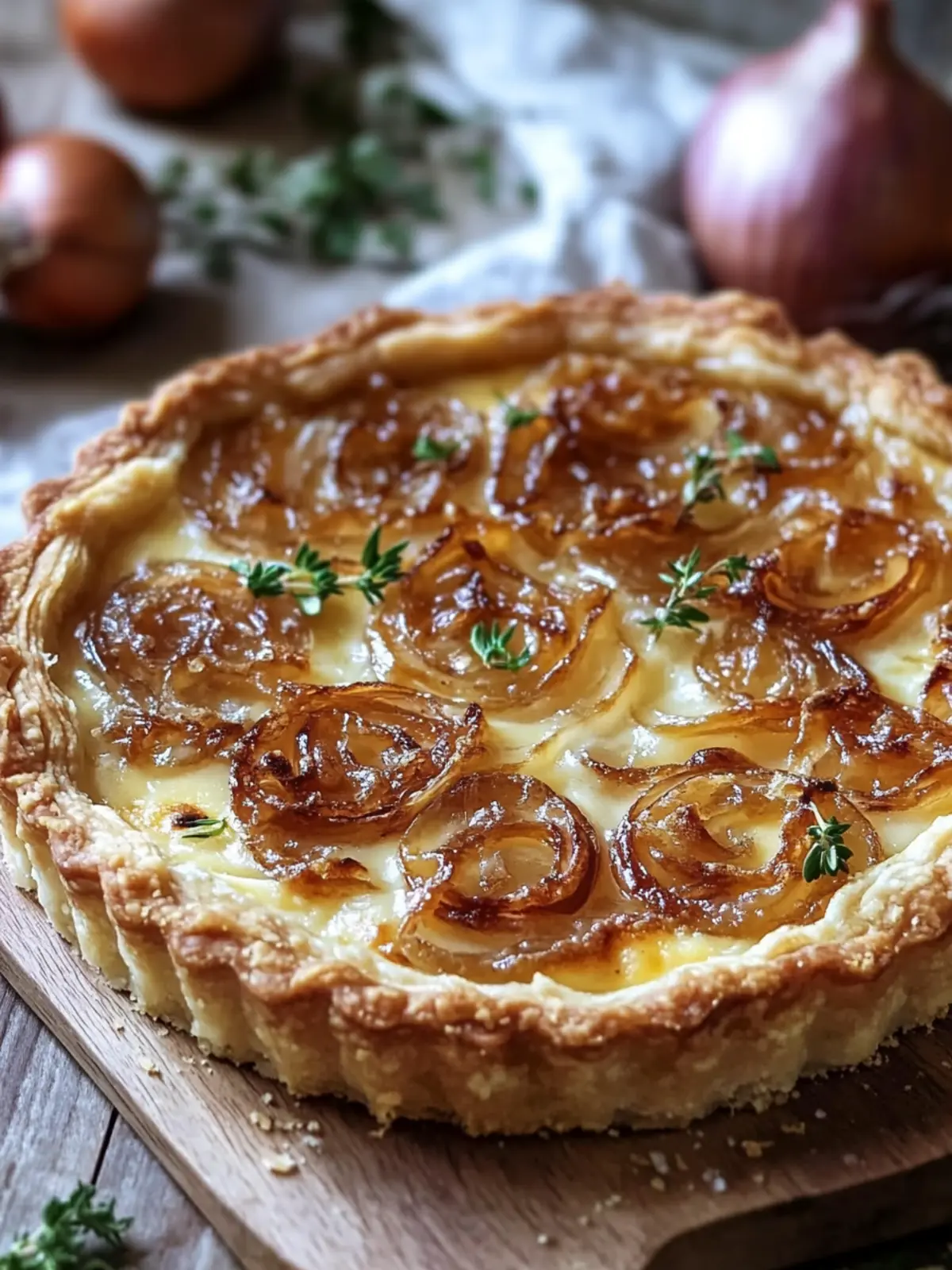 French-Inspired Caramelized Onion and Gruyère Tart