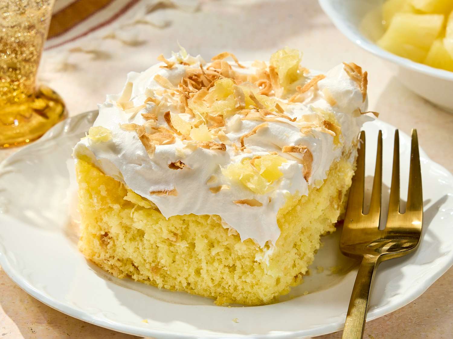 Tiki-Inspired Pineapple and Coconut Rum Cake