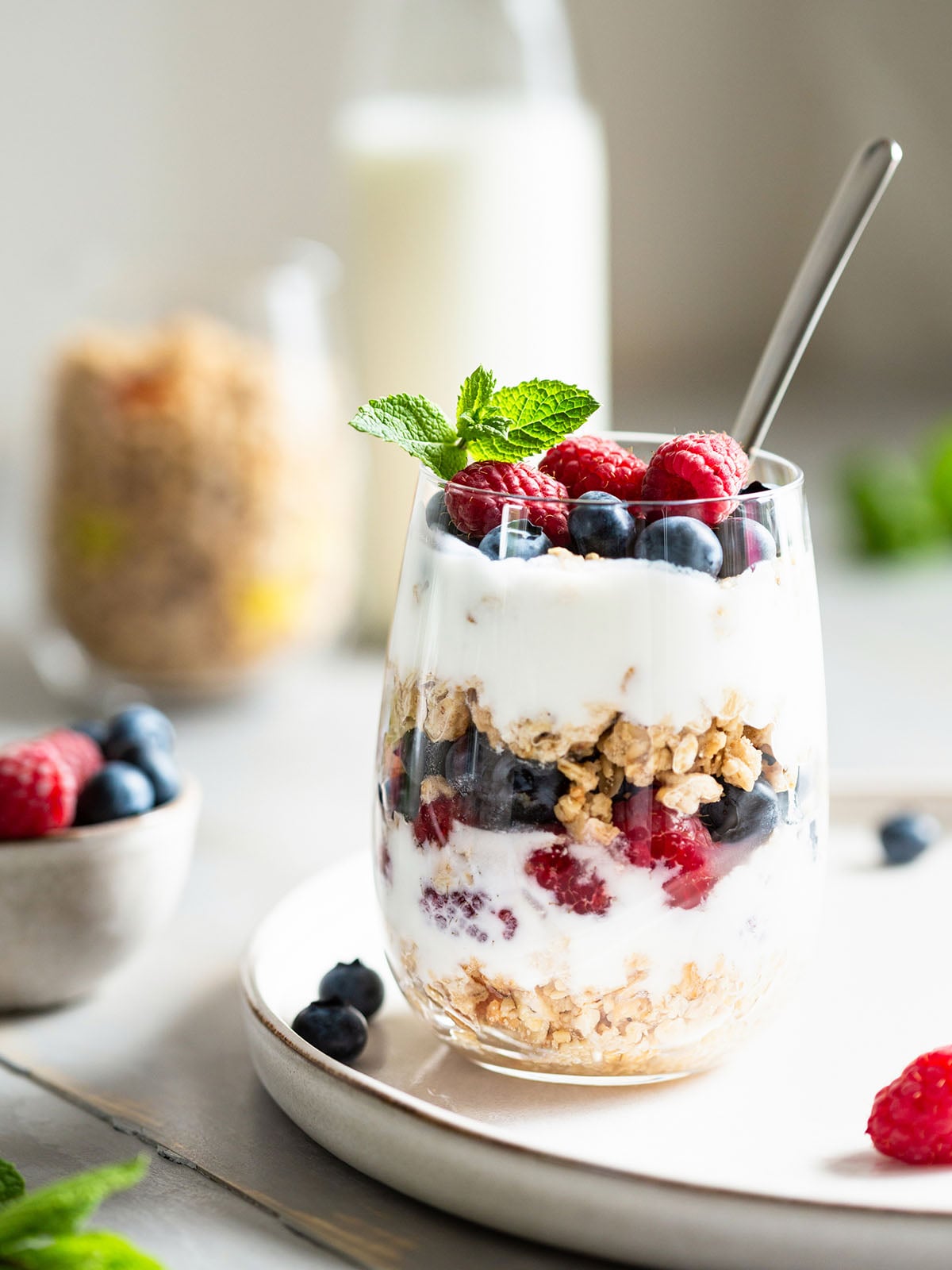 Honey-Infused Greek Yogurt Parfait with Toasted Nuts and Berries