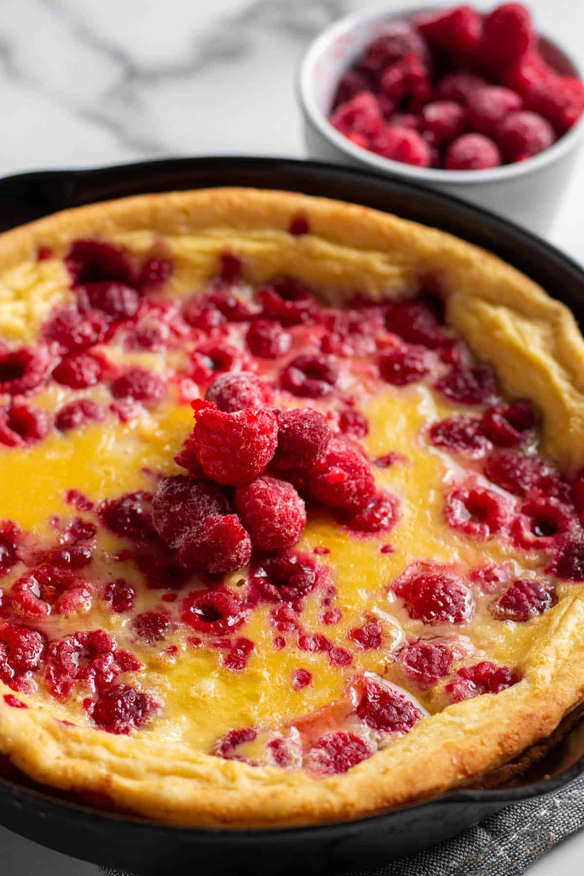 Smashed Raspberry Dutch Baby