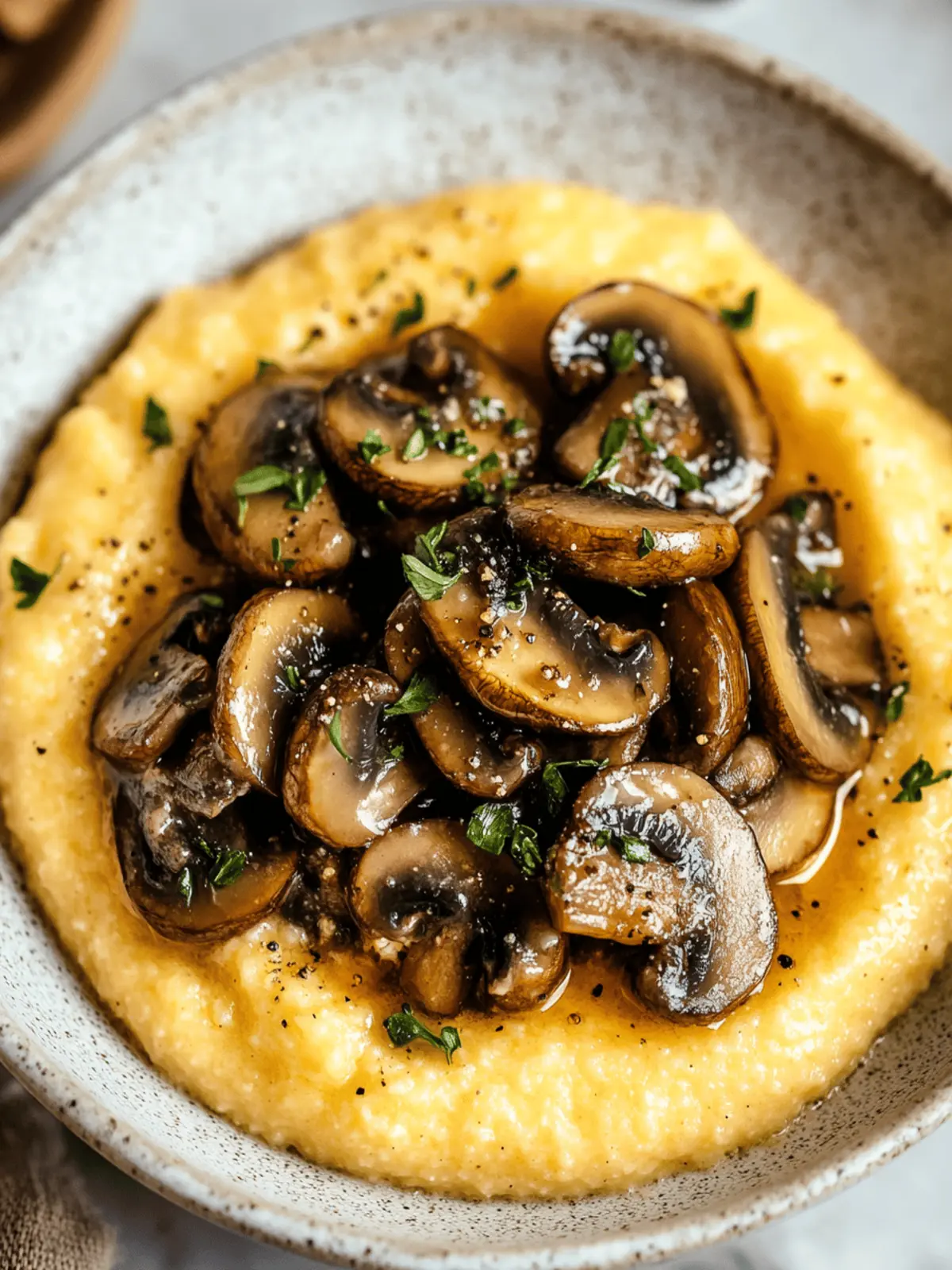 Northwestern Italian Creamy Polenta with Sauteed Mushrooms