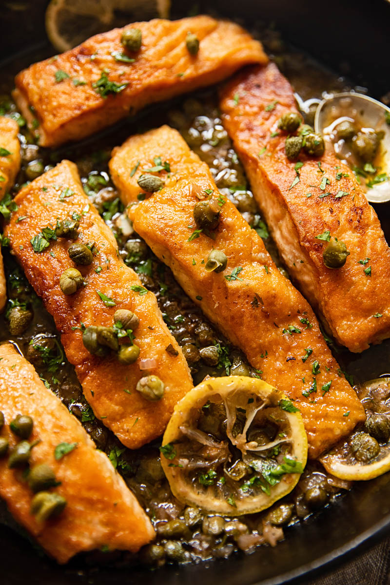 Pan-Roasted Salmon with Lemon and Capers