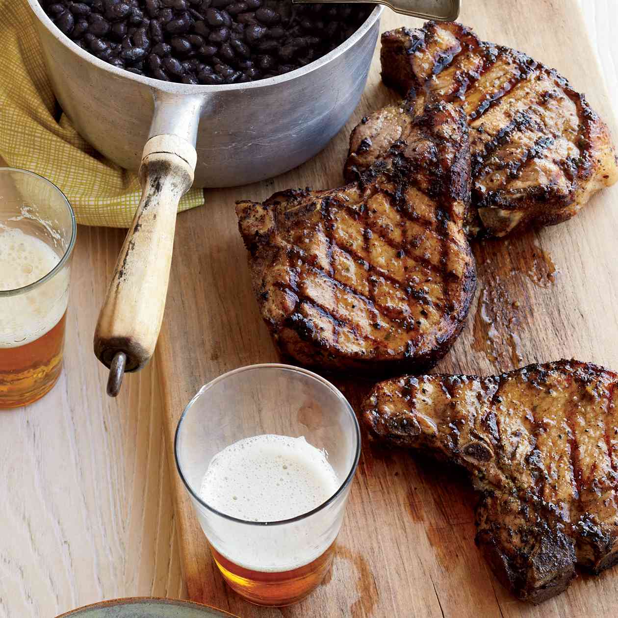 Grilled Caribbean-Style Pork Chops with Pineapple Salsa