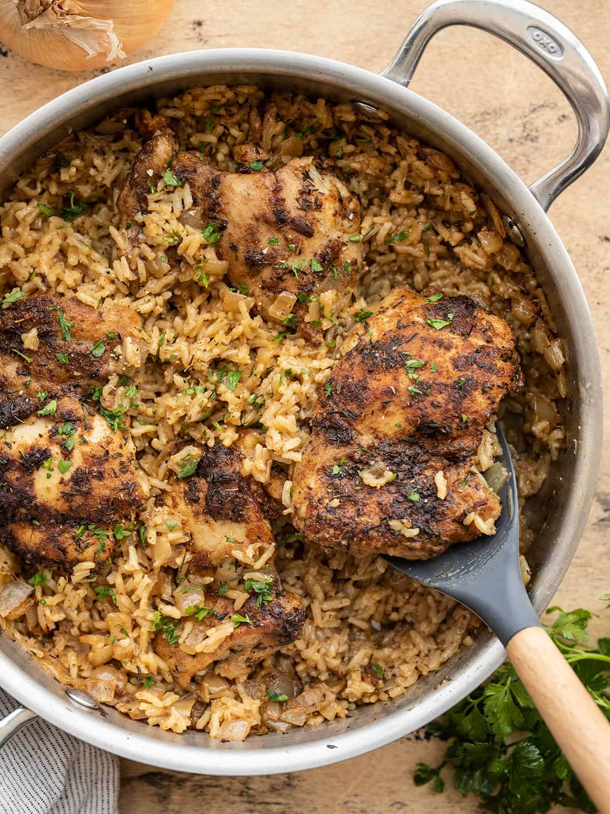 One-Pot Spiced Chicken and Rice with Tomato and Peppers