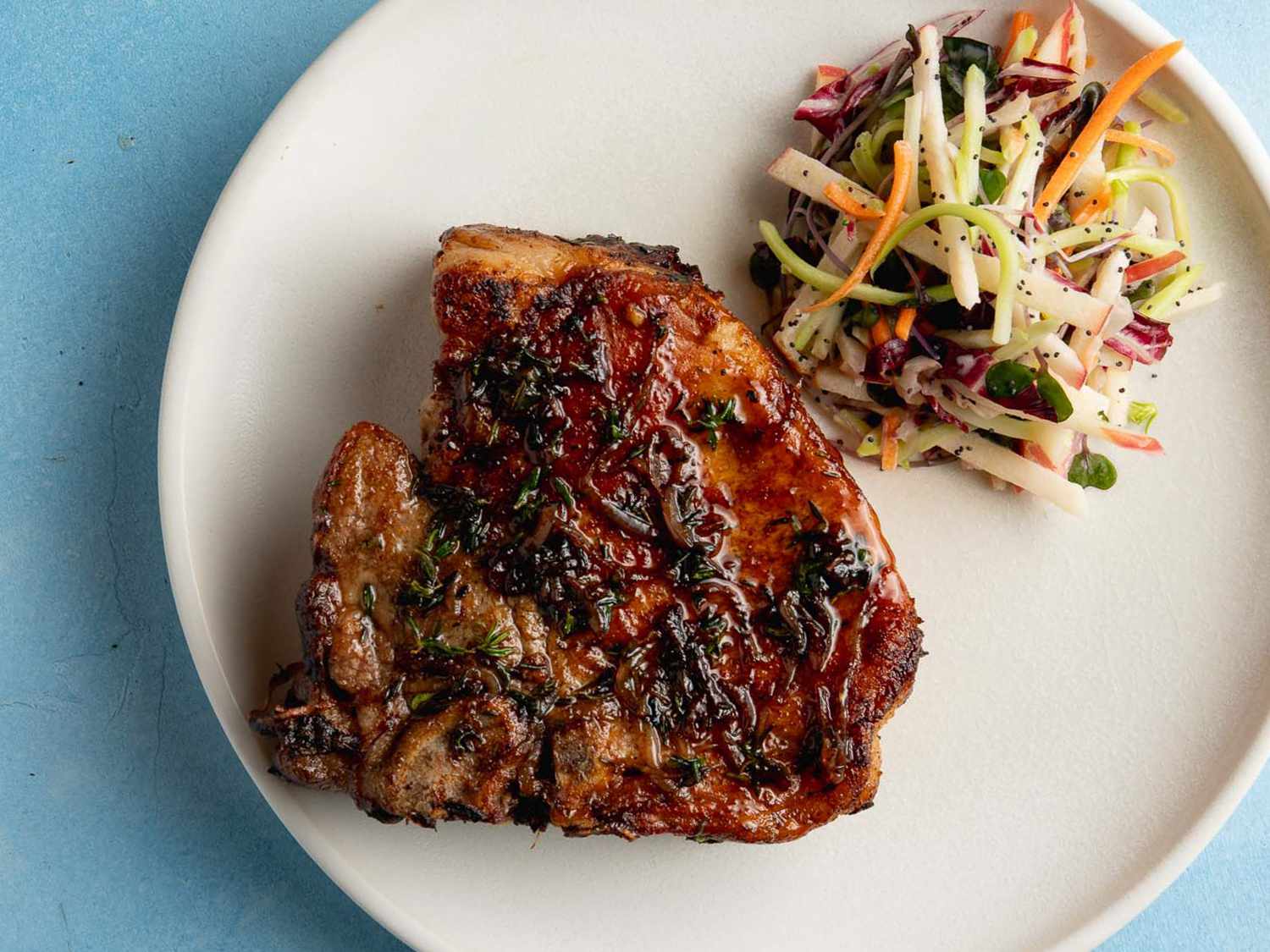Pan-Seared Pork Chops with Roast Pig-Style Glaze