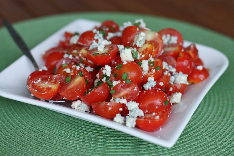 Blue Cheese and Cherry Tomato Salad with Balsamic Reduction