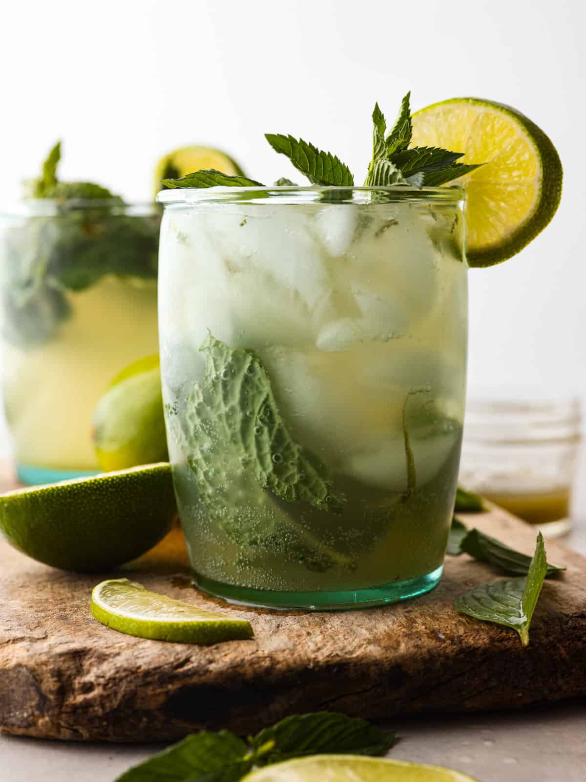 Mint-Lime Mojito with Fresh Sugar Cane