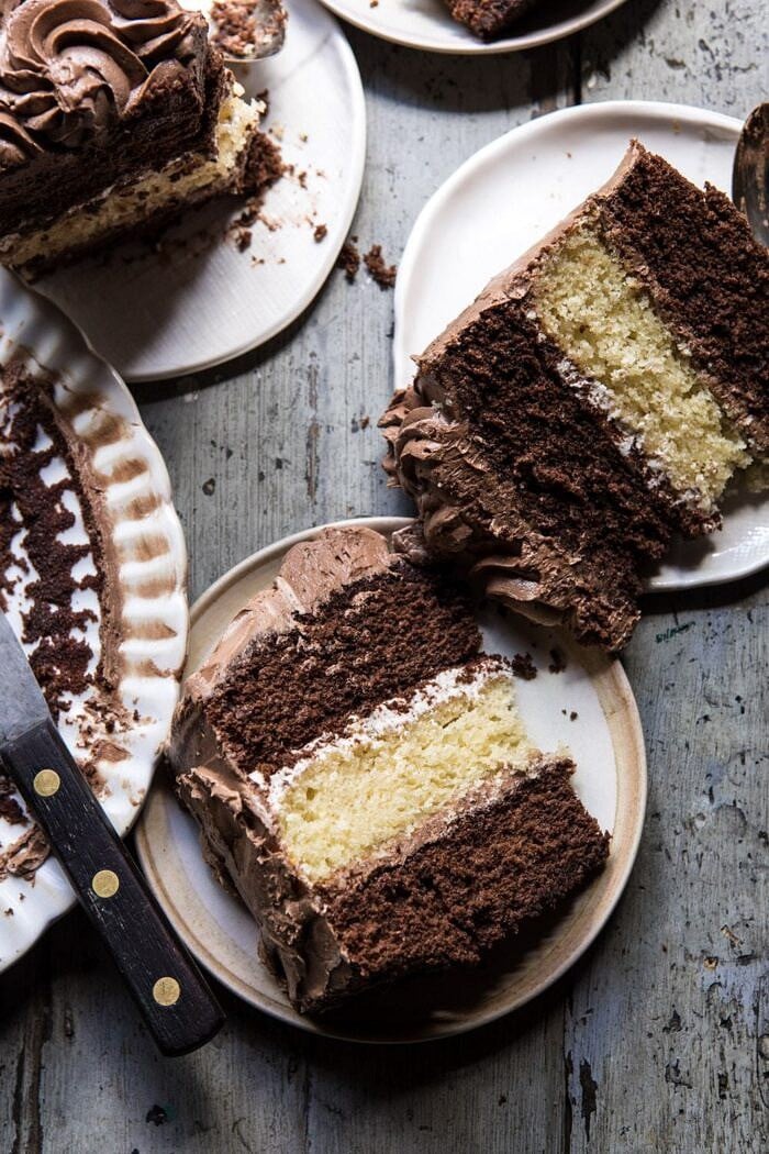 Fourth-Anniversary Chocolate Layer Cake with Vanilla Bean Frosting