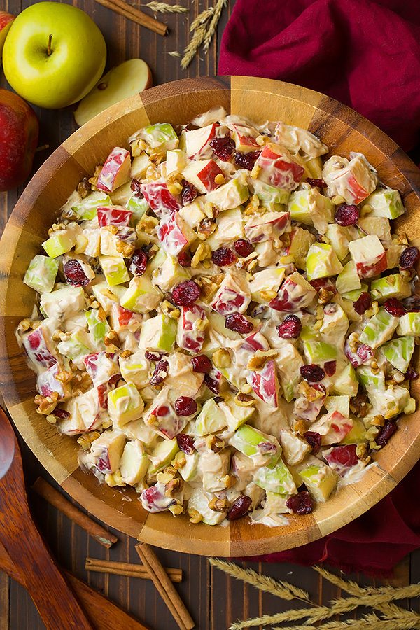 Spiced Kashmiri Walnut and Apple Salad with Yogurt Dressing