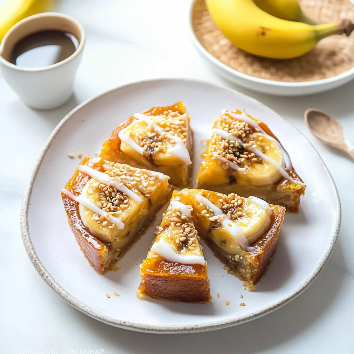 Steamed Banana Cake with Coconut Cream