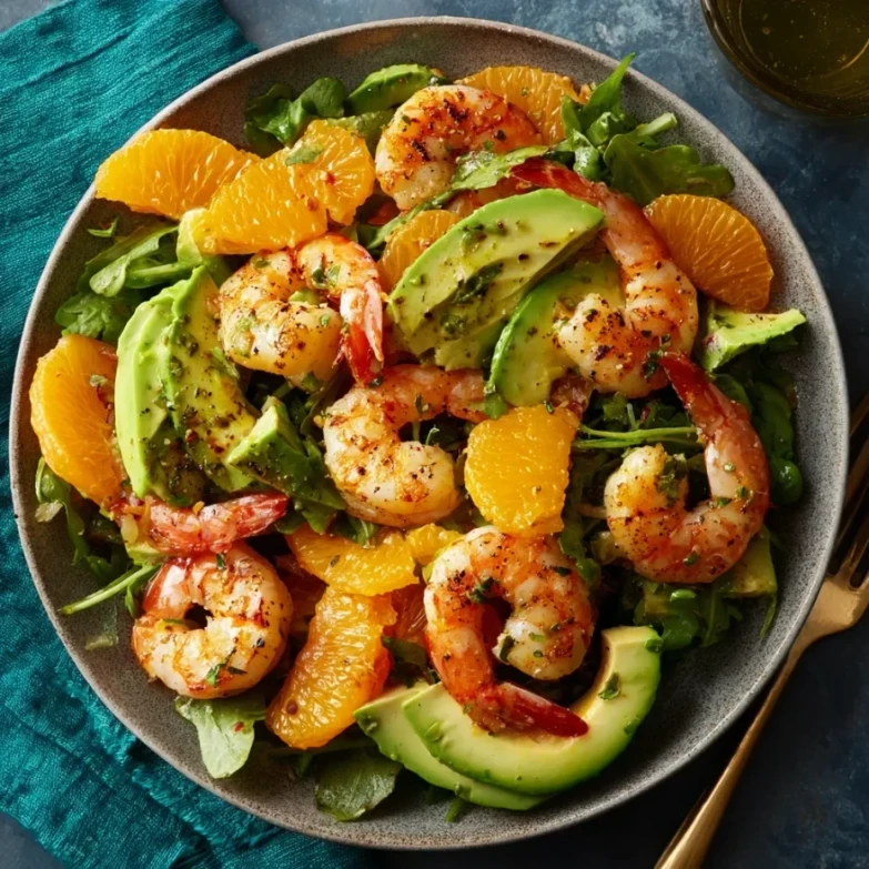 Citrus-Infused Shrimp and Avocado Salad with Cilantro Dressing