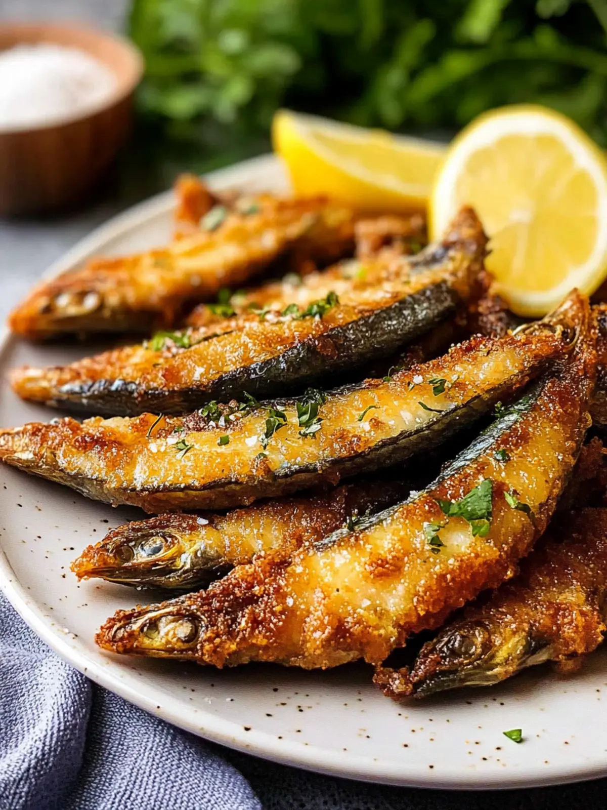 Pan-Fried Sardines with Garlic and Lemon Zest