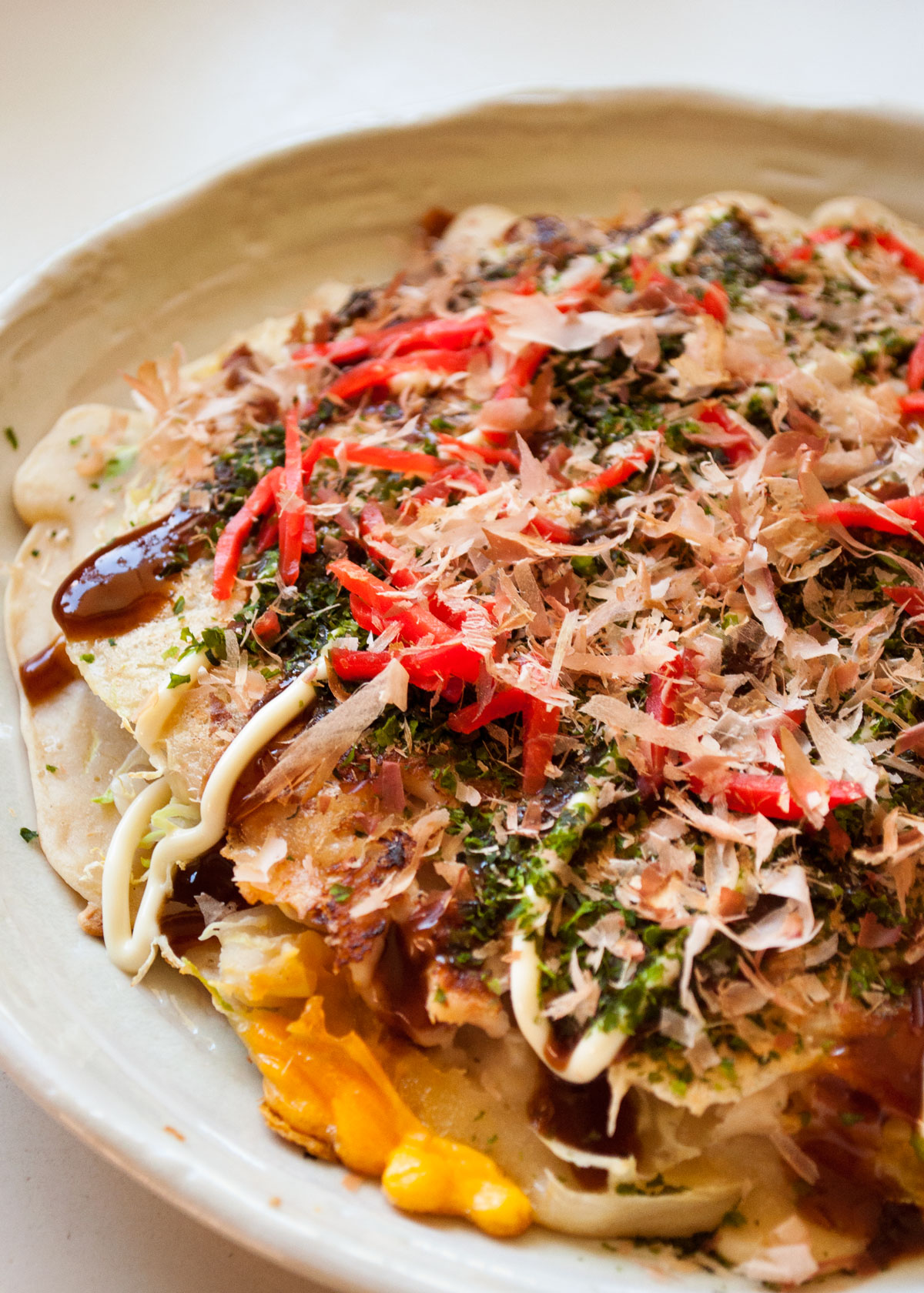 Okonomiyaki-Style Okinawan Vegetable Pancakes