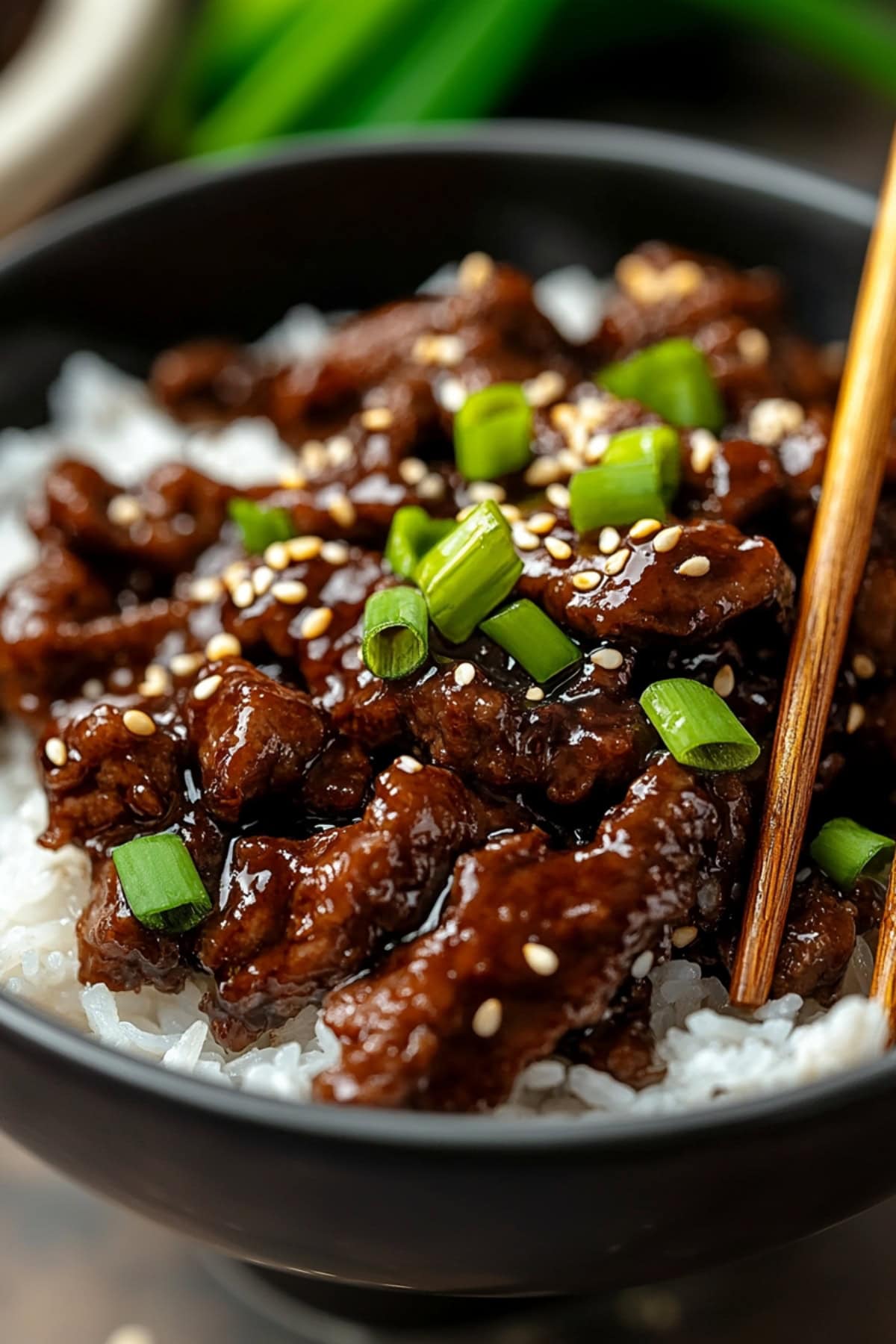 Quick Hibachi-Style Beef Bowl with Sticky Teriyaki Sauce