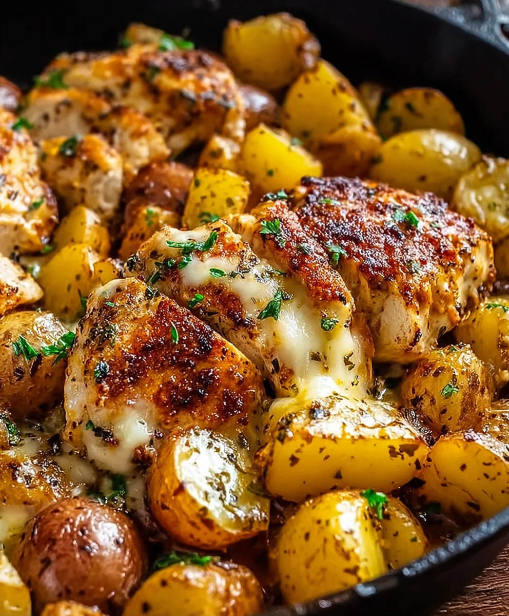 Sheet Pan Garlic-Parmesan Chicken with Baby Carrots and Potatoes