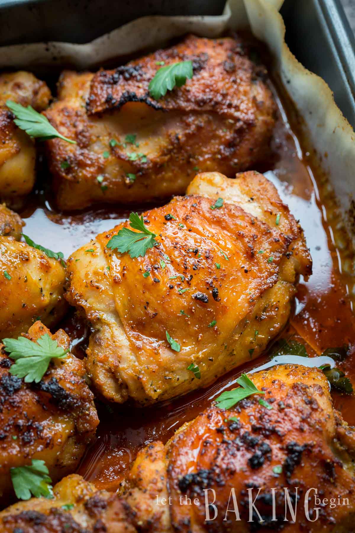 Oven-Baked Spiced Chicken Thighs with Garlic and Paprika