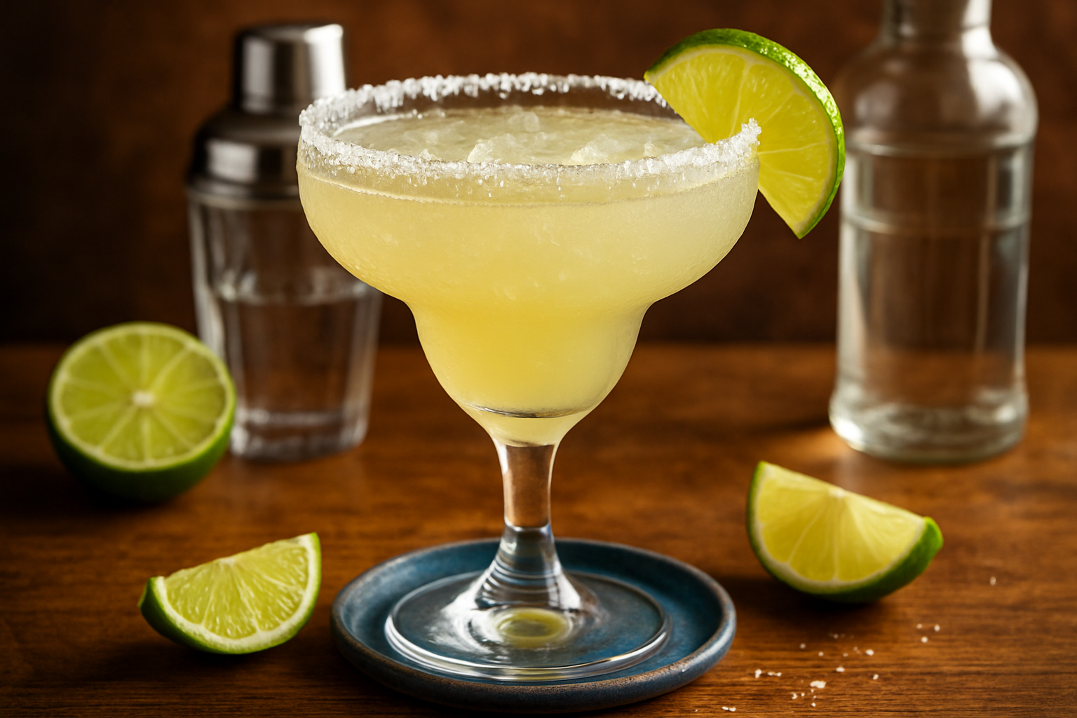 Gold Tequila and Triple Sec Lime Cocktail