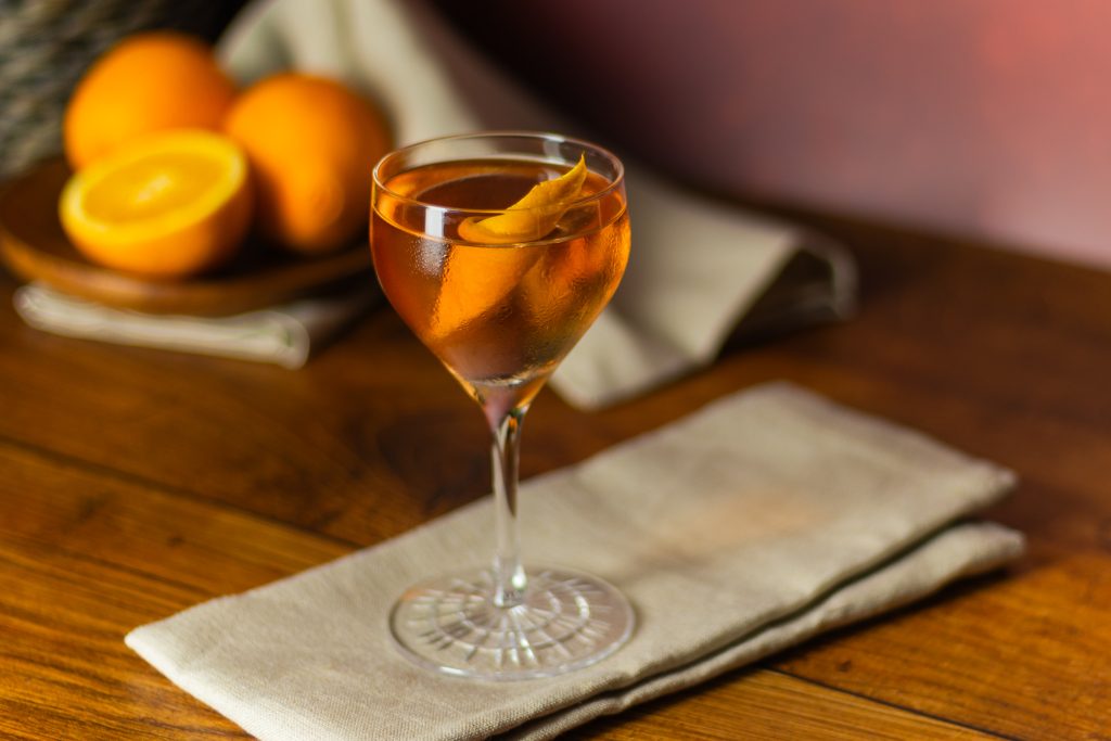 Spiced Orange Curaçao and Bitters Vermouth Cocktail