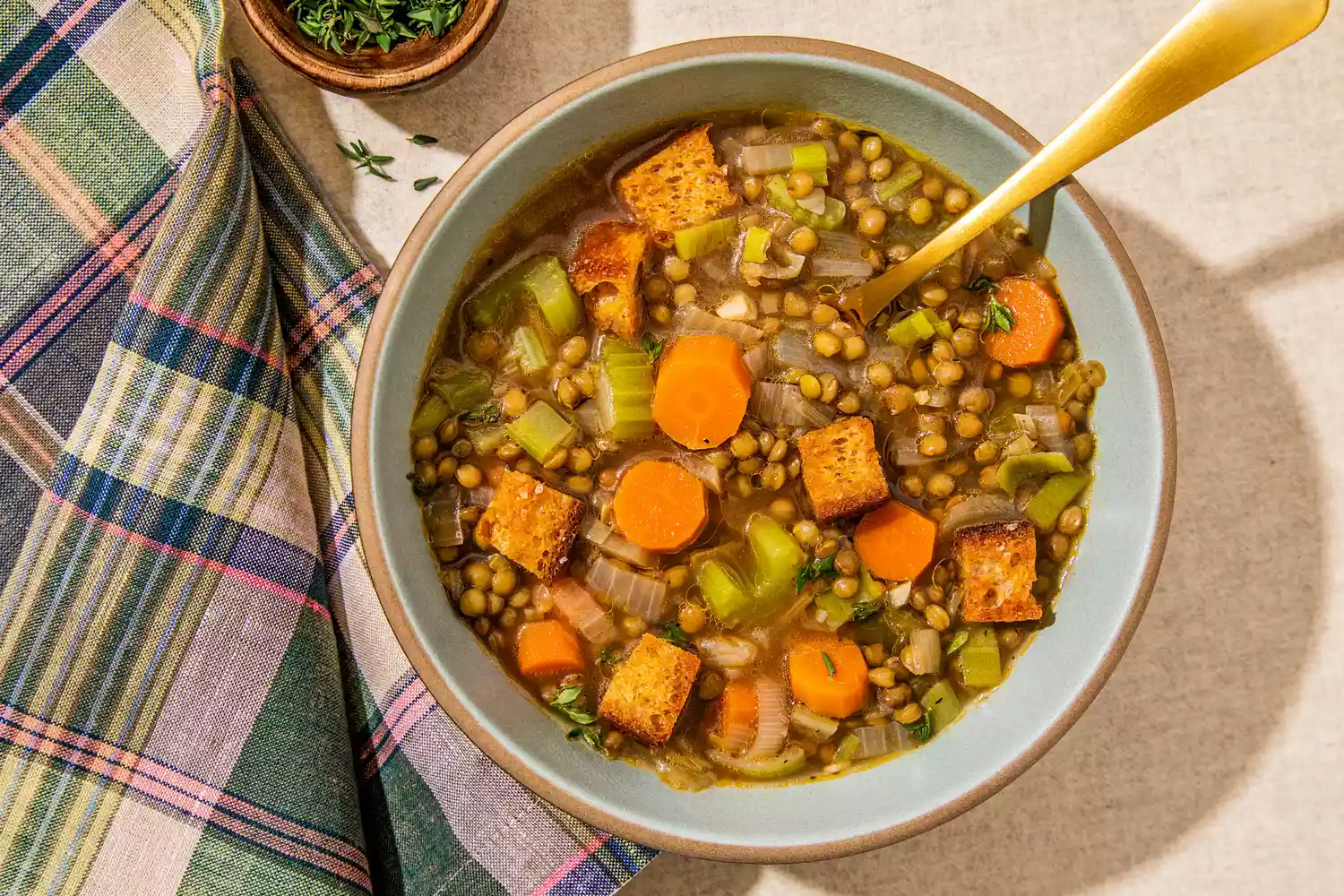 French-Style Lentil and Vegetable Soup with Herbs de Provence