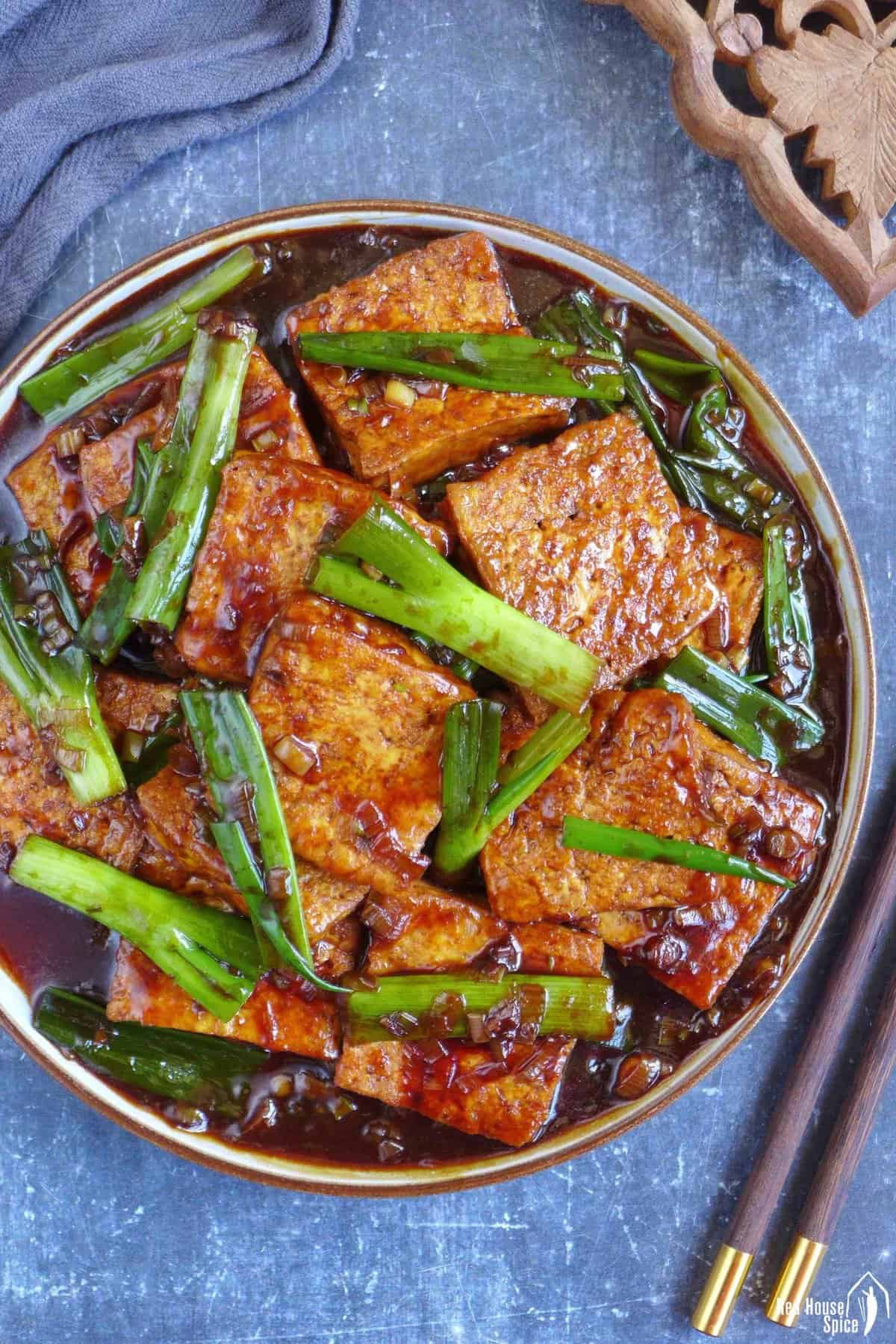 Spicy Sautéed Tofu with Ginger and Scallions
