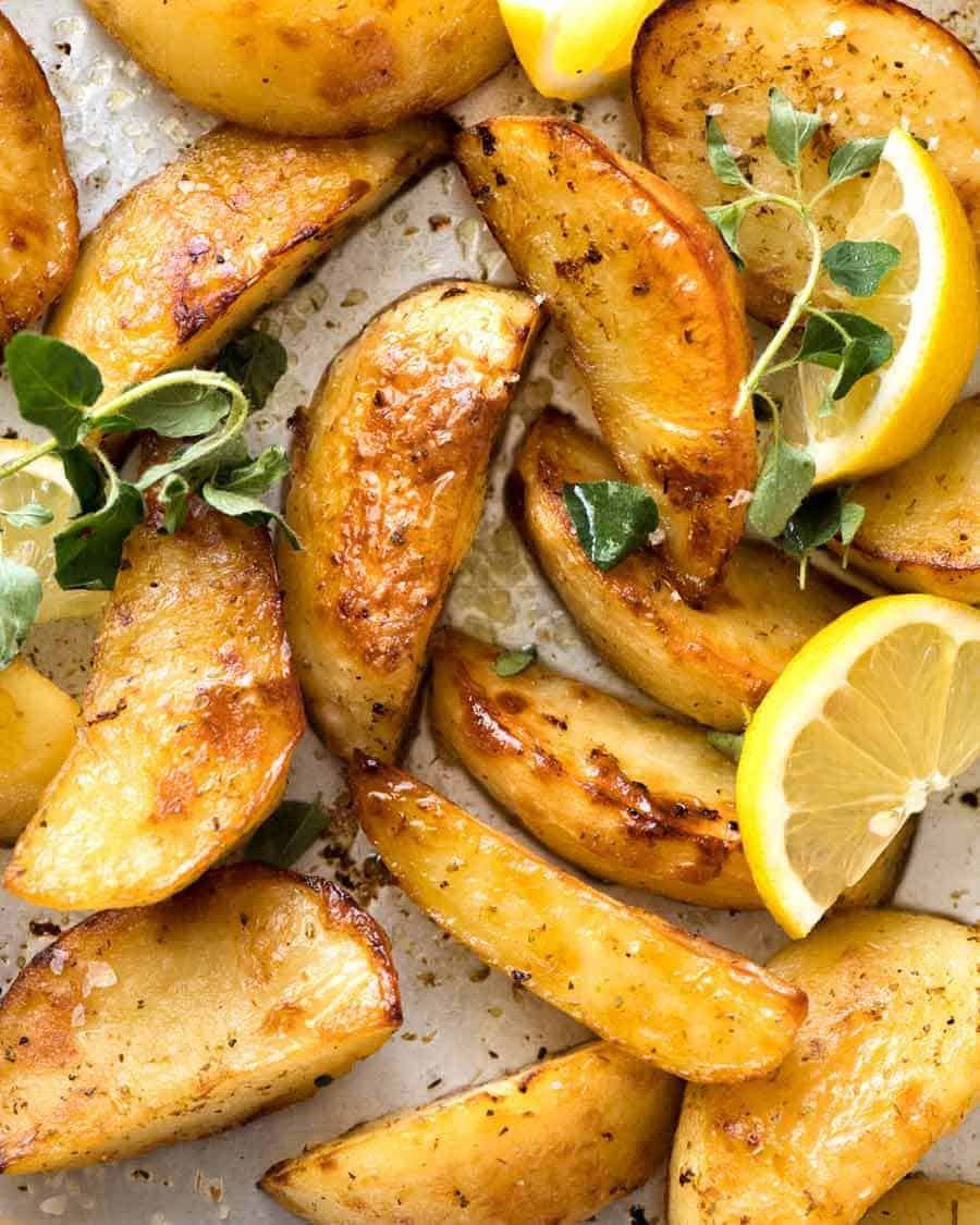 Oven-Baked Greek Lemon Chicken with Oregano Potatoes