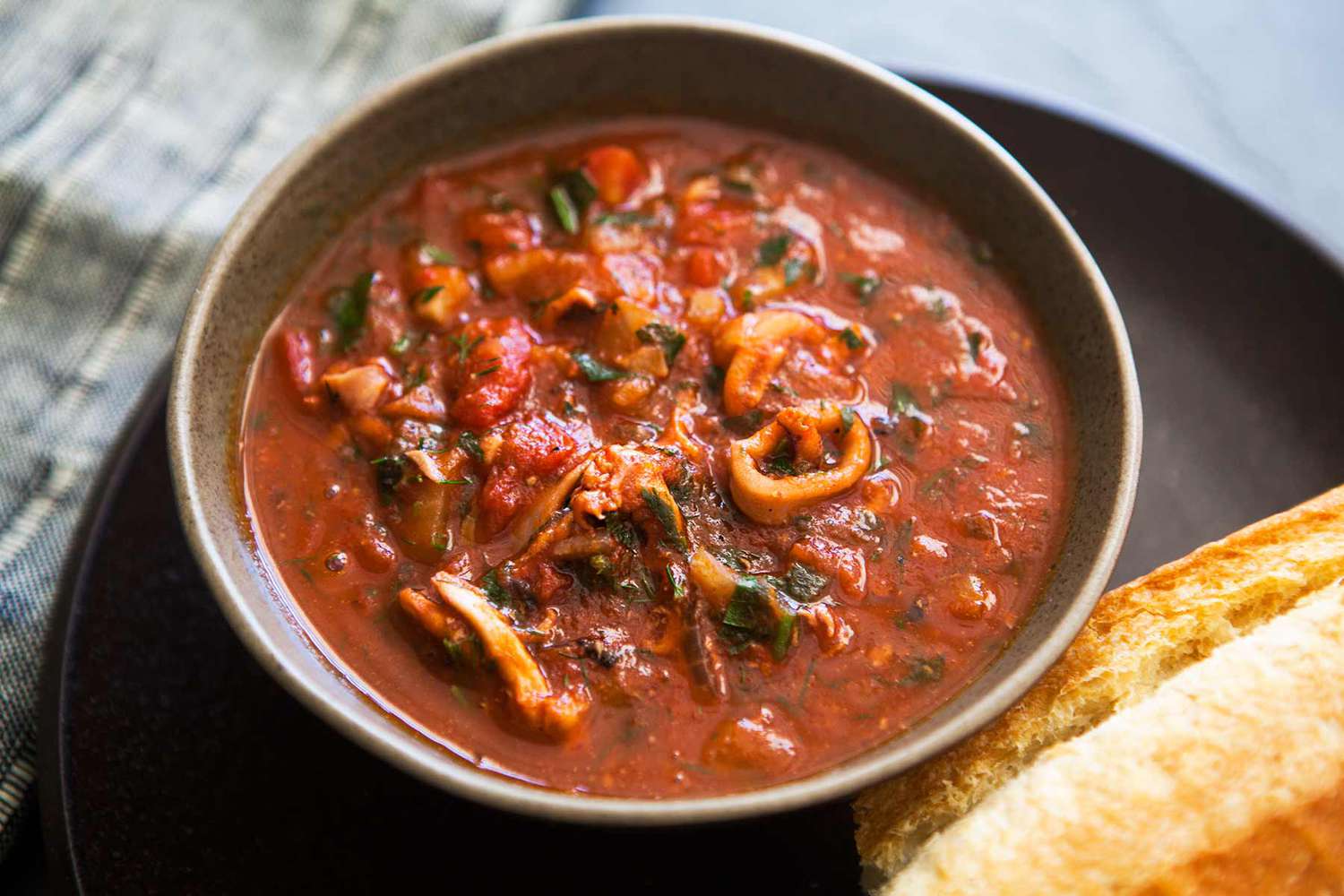 Sautéed Calamari with Tomato and Feta Sauce